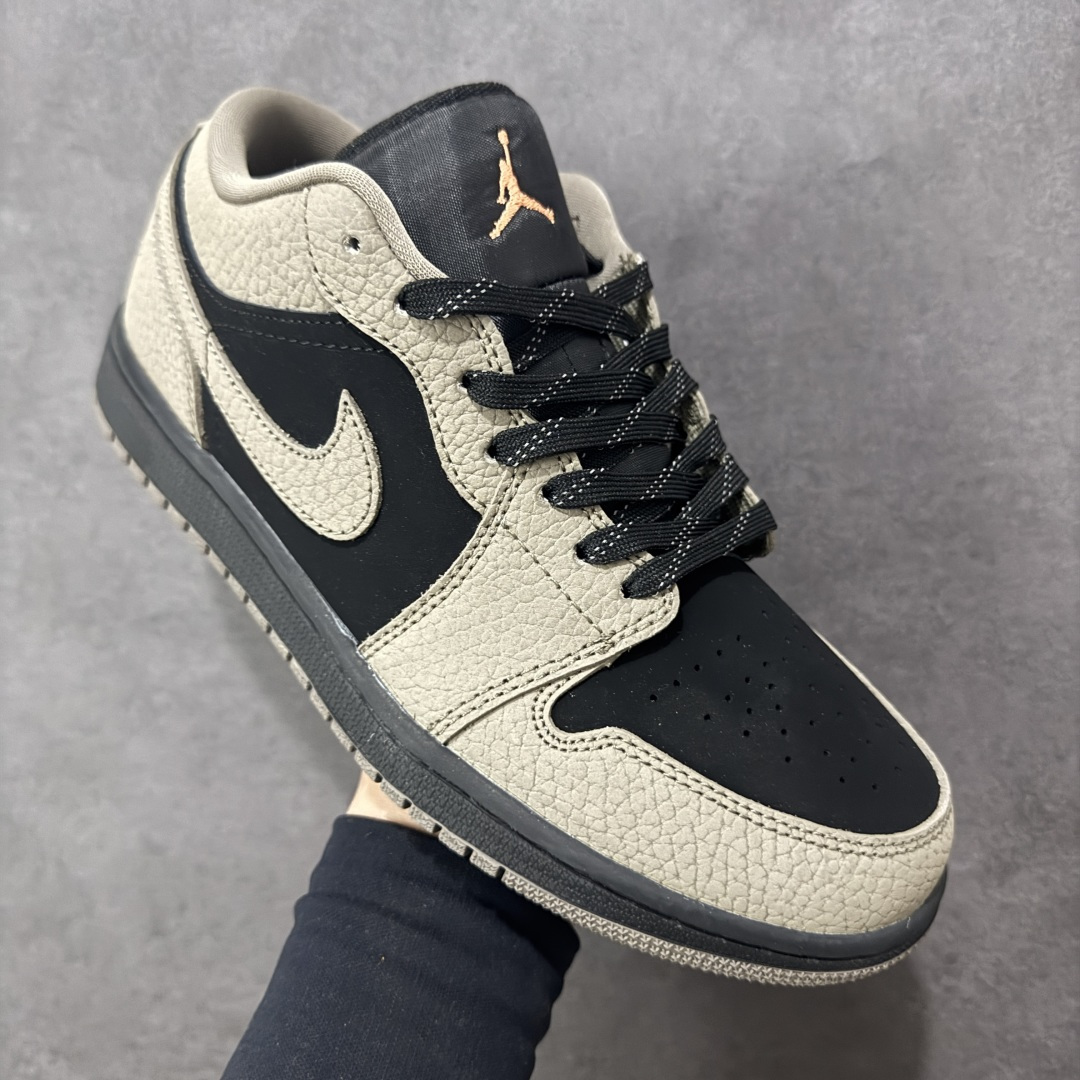 图片[3]-【定制版】Nike AIR JORDAN 1 LOW SE AJ1 乔1做旧复古摩卡棕黑 低帮文化休闲板鞋 市场唯一独家头层皮打造 原鞋原档案开发 原厂皮料 原档冲孔鞋头 正确满胶鞋垫 四线拉帮 原厂织唛标 鞋舌高弹海绵填充 货号：IB7109-005 尺码：36-45带半码-选品中心