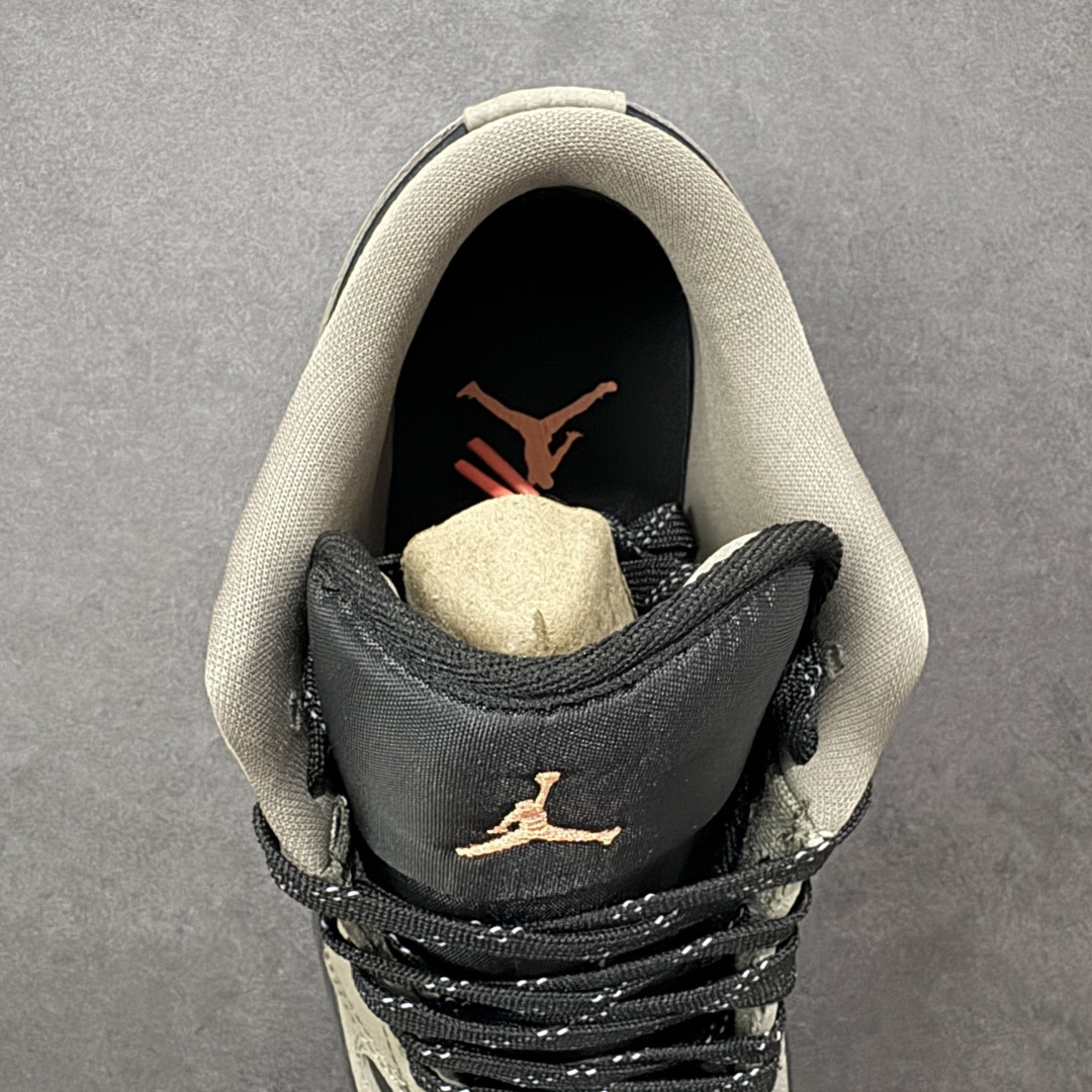 图片[7]-【定制版】Nike AIR JORDAN 1 LOW SE AJ1 乔1做旧复古摩卡棕黑 低帮文化休闲板鞋 市场唯一独家头层皮打造 原鞋原档案开发 原厂皮料 原档冲孔鞋头 正确满胶鞋垫 四线拉帮 原厂织唛标 鞋舌高弹海绵填充 货号：IB7109-005 尺码：36-45带半码-选品中心