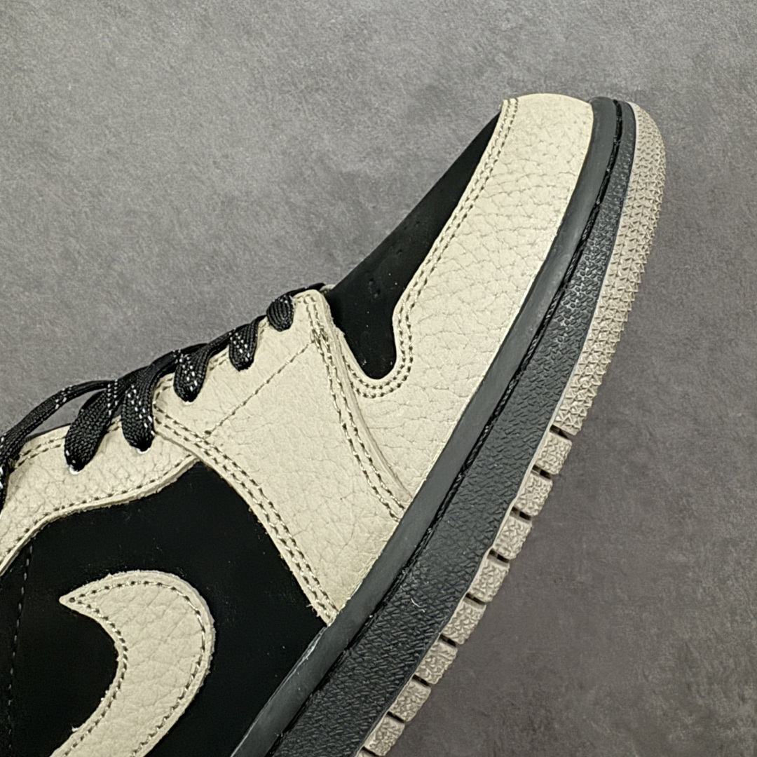 图片[5]-【定制版】Nike AIR JORDAN 1 LOW SE AJ1 乔1做旧复古摩卡棕黑 低帮文化休闲板鞋 市场唯一独家头层皮打造 原鞋原档案开发 原厂皮料 原档冲孔鞋头 正确满胶鞋垫 四线拉帮 原厂织唛标 鞋舌高弹海绵填充 货号：IB7109-005 尺码：36-45带半码-选品中心