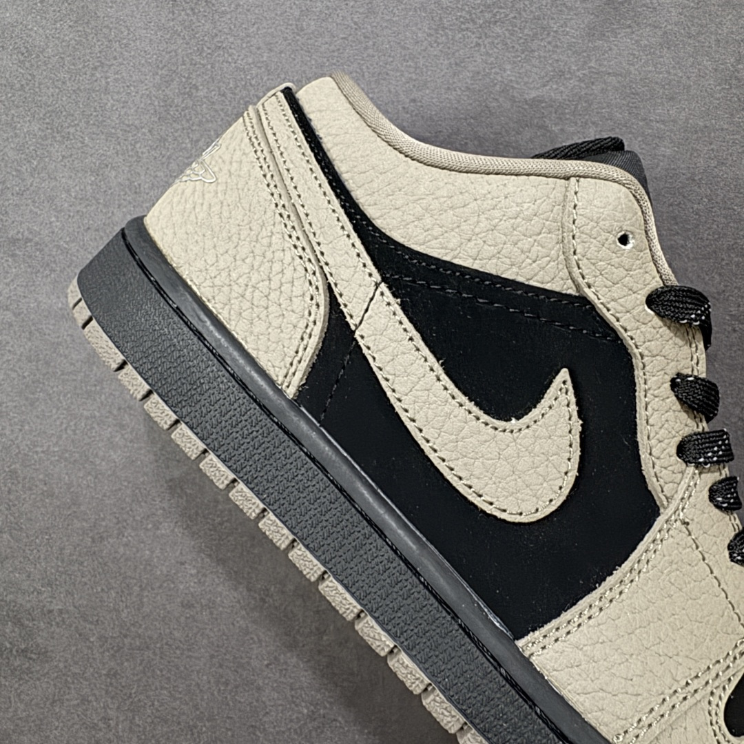 图片[6]-【定制版】Nike AIR JORDAN 1 LOW SE AJ1 乔1做旧复古摩卡棕黑 低帮文化休闲板鞋 市场唯一独家头层皮打造 原鞋原档案开发 原厂皮料 原档冲孔鞋头 正确满胶鞋垫 四线拉帮 原厂织唛标 鞋舌高弹海绵填充 货号：IB7109-005 尺码：36-45带半码-选品中心