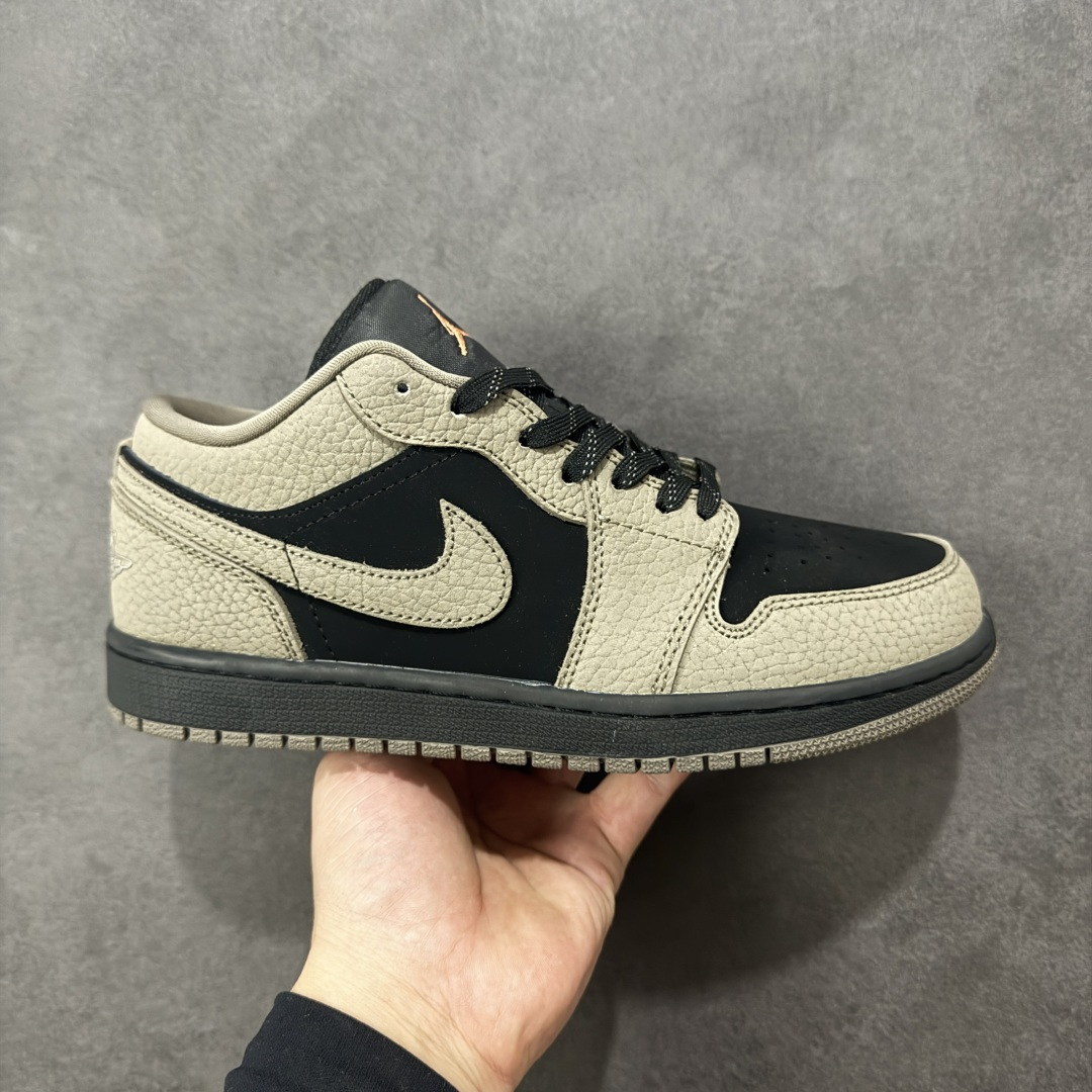 【定制版】Nike AIR JORDAN 1 LOW SE AJ1 乔1做旧复古摩卡棕黑 低帮文化休闲板鞋 市场唯一独家头层皮打造 原鞋原档案开发 原厂皮料 原档冲孔鞋头 正确满胶鞋垫 四线拉帮 原厂织唛标 鞋舌高弹海绵填充 货号：IB7109-005 尺码：36-45带半码-选品中心