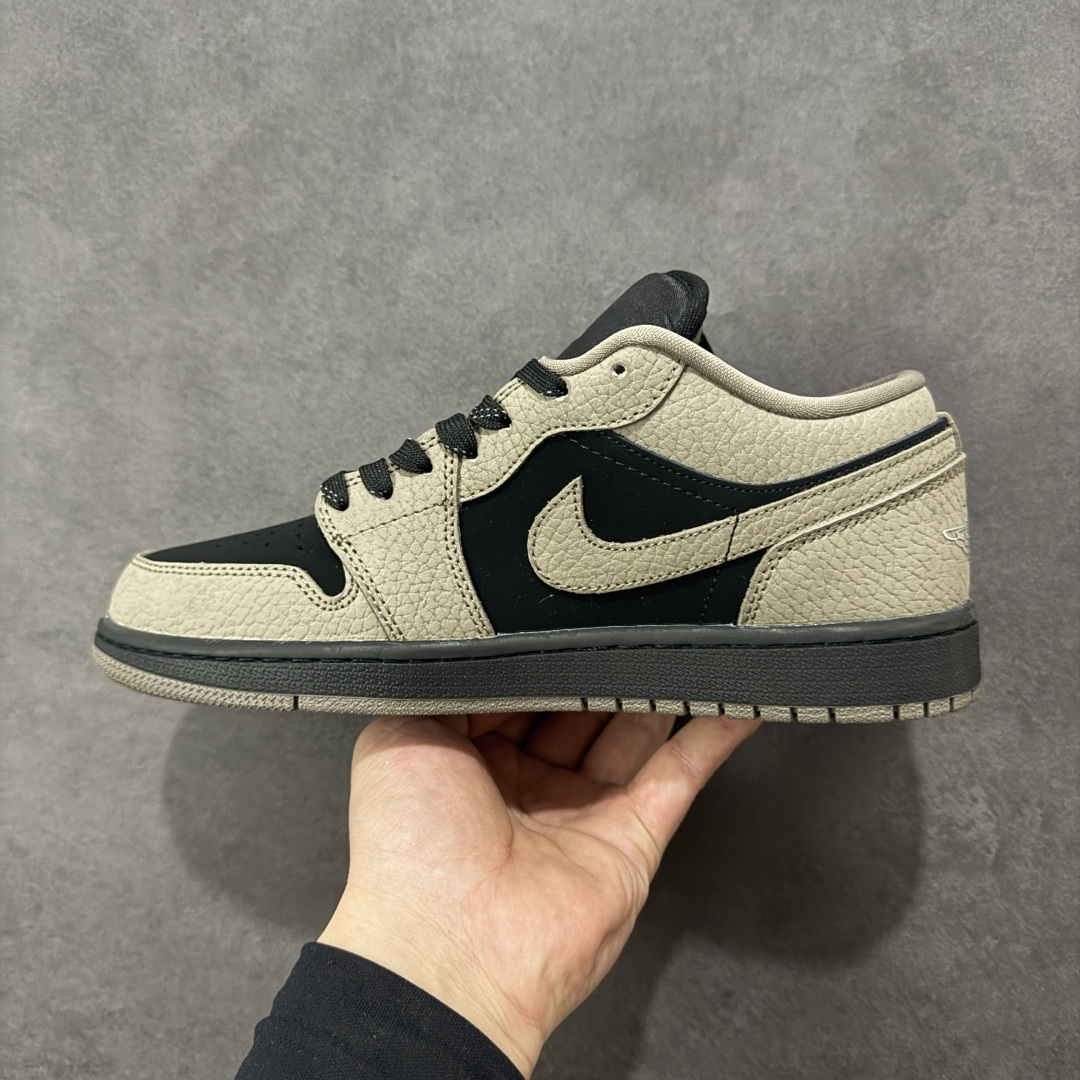 图片[2]-【定制版】Nike AIR JORDAN 1 LOW SE AJ1 乔1做旧复古摩卡棕黑 低帮文化休闲板鞋 市场唯一独家头层皮打造 原鞋原档案开发 原厂皮料 原档冲孔鞋头 正确满胶鞋垫 四线拉帮 原厂织唛标 鞋舌高弹海绵填充 货号：IB7109-005 尺码：36-45带半码-选品中心