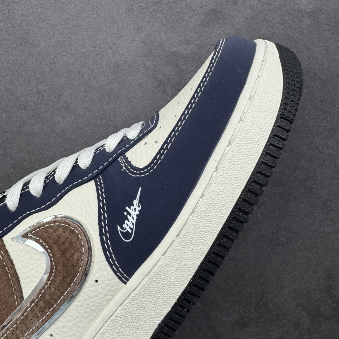 图片[5]-【公司级】NIke Air Force 1 \’07 Low “斯图西联名-蓝棕猪八革”空军一号 低帮 运动鞋 休闲鞋 折边针车 工艺难度大 原楦头原纸板 原装鞋盒 定制五金配件 内置全掌气垫 原厂鞋底 货号：DF0188-105 尺码：36 36.5 37.5 38 38.5 39 40 40.5 41 42 42.5 43 44 44.5 45-选品中心