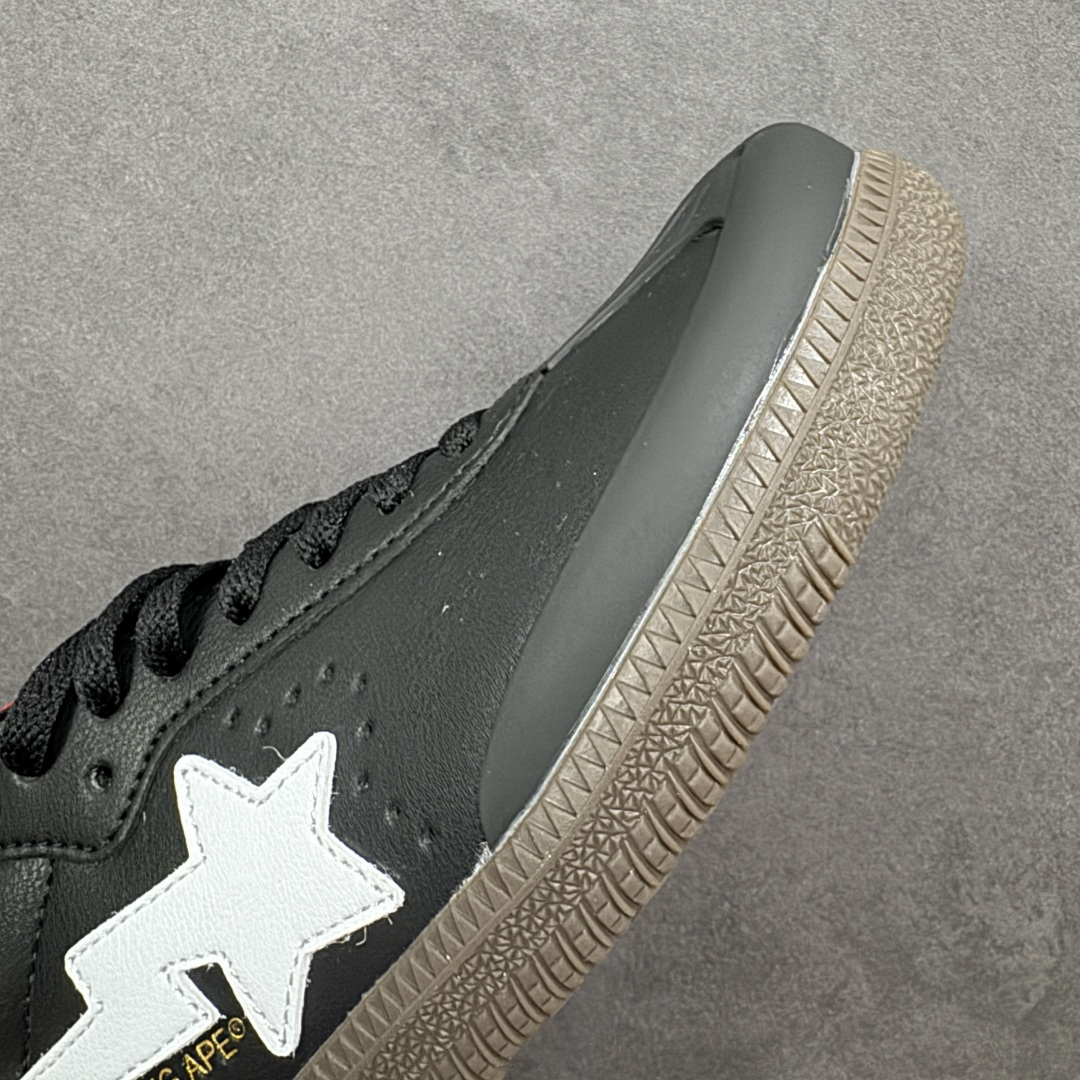 图片[5]-【公司级】潮流鼻祖回归,日本里原宿潮流品牌-A Bathing Ape安逸猿Bape x Adidas Originals Samba OG\”BAPE\”桑巴舞系列绅士德训足球风百搭低帮休闲运动板鞋“联名黑白猿人头鸳鸯” 采用软质荔枝纹纤维革鞋面材质#内搭海玻璃鞋垫#外置RB耐磨防滑橡胶大底❗️ 货号：JR9246 尺码：36-45 编码：XSB200210-选品中心