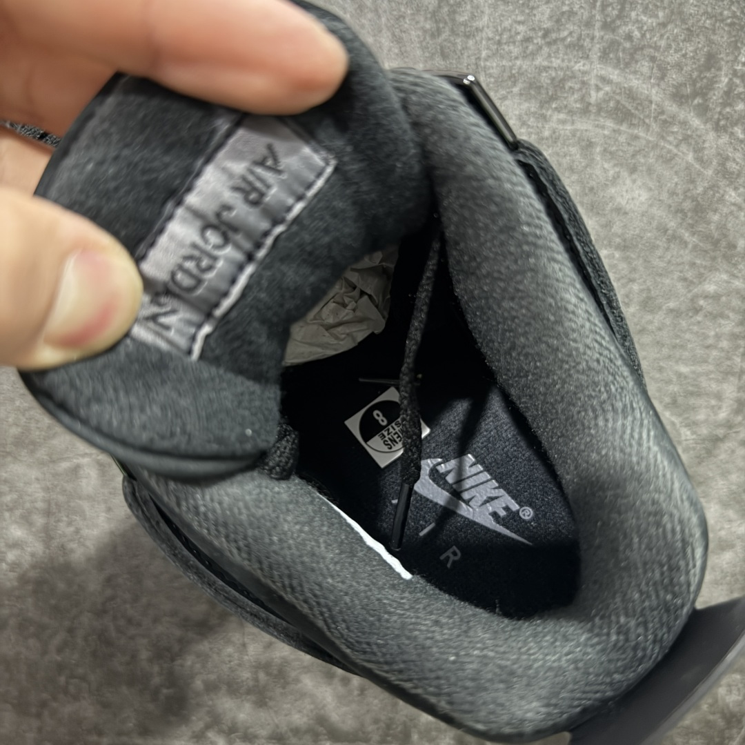 图片[8]-【新DT版】Air Jordan 4 Retro AJ4 乔4黑猫2.0复刻版 FV5029-010 全新升级改良 顶级原厂麂皮绒感到位 原鞋原楦原纸板同源开发 完美呈现乔4的版型 内侧正确双色网格 还原细节 原厂皮料 正确气垫颜色 正确网格工艺 正确拉帮工艺 全鞋原装材料制作 原档案原模具打造 支持全方位与正品对比 尺码：40-47.5-选品中心