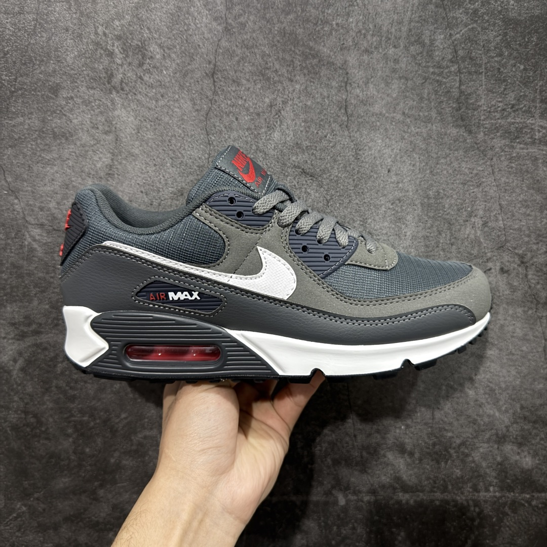 【顶级芯片版】Nike Air Max 90 舒适 复古 合成革减震防滑透气 低帮 休闲跑步鞋 黑灰白 DR0145-003 鞋舌标可扫码 海外欧州过验版 原纸版原楦头 顶级90款问市 开发数月 原版开发 多道QC质检 鞋型完美复刻 原厂级别工艺 正确色卡 正确气垫蓝光 正确大底 独家私模 采用进口头层牛皮拼接 定位高端市场 行业标杆工艺 尺码：40 40.5 41 42 42.5 43 44 44.5 45 46-选品中心