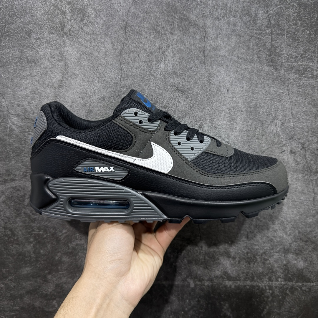 【顶级芯片版】Nike Air Max 90 舒适 复古 合成革减震防滑透气 低帮 休闲跑步鞋 黑灰白 DR0145-002 鞋舌标可扫码 海外欧州过验版 原纸版原楦头 顶级90款问市 开发数月 原版开发 多道QC质检 鞋型完美复刻 原厂级别工艺 正确色卡 正确气垫蓝光 正确大底 独家私模 采用进口头层牛皮拼接 定位高端市场 行业标杆工艺 尺码：40 40.5 41 42 42.5 43 44 44.5 45 46-选品中心