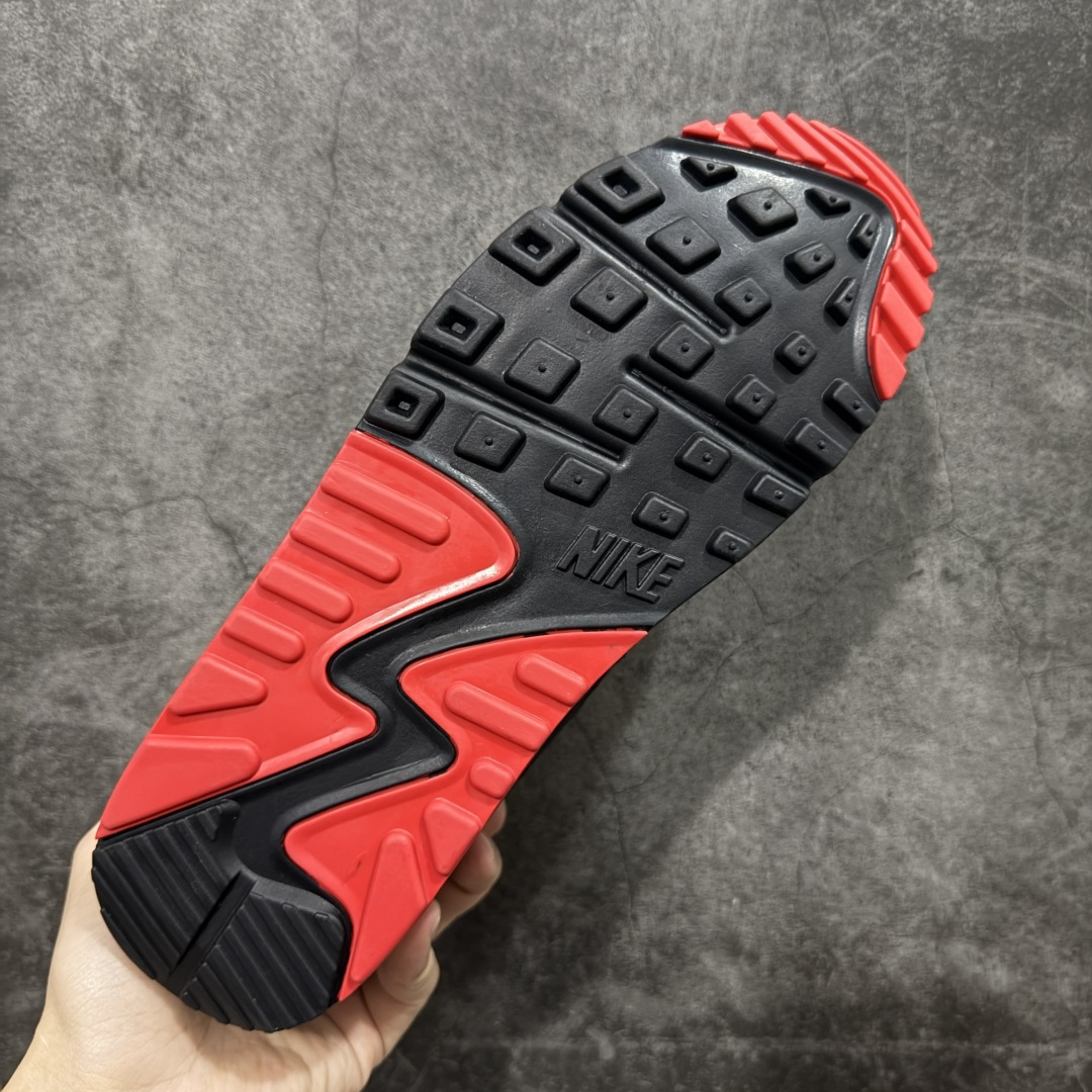 图片[9]-【顶级芯片版】Nike Air Max 90 舒适 复古 合成革减震防滑透气 低帮 休闲跑步鞋 黑灰红 DM0029-007 鞋舌标可扫码 海外欧州过验版 原纸版原楦头 顶级90款问市 开发数月 原版开发 多道QC质检 鞋型完美复刻 原厂级别工艺 正确色卡 正确气垫蓝光 正确大底 独家私模 采用进口头层牛皮拼接 定位高端市场 行业标杆工艺 尺码：40 40.5 41 42 42.5 43 44 44.5 45 46-选品中心