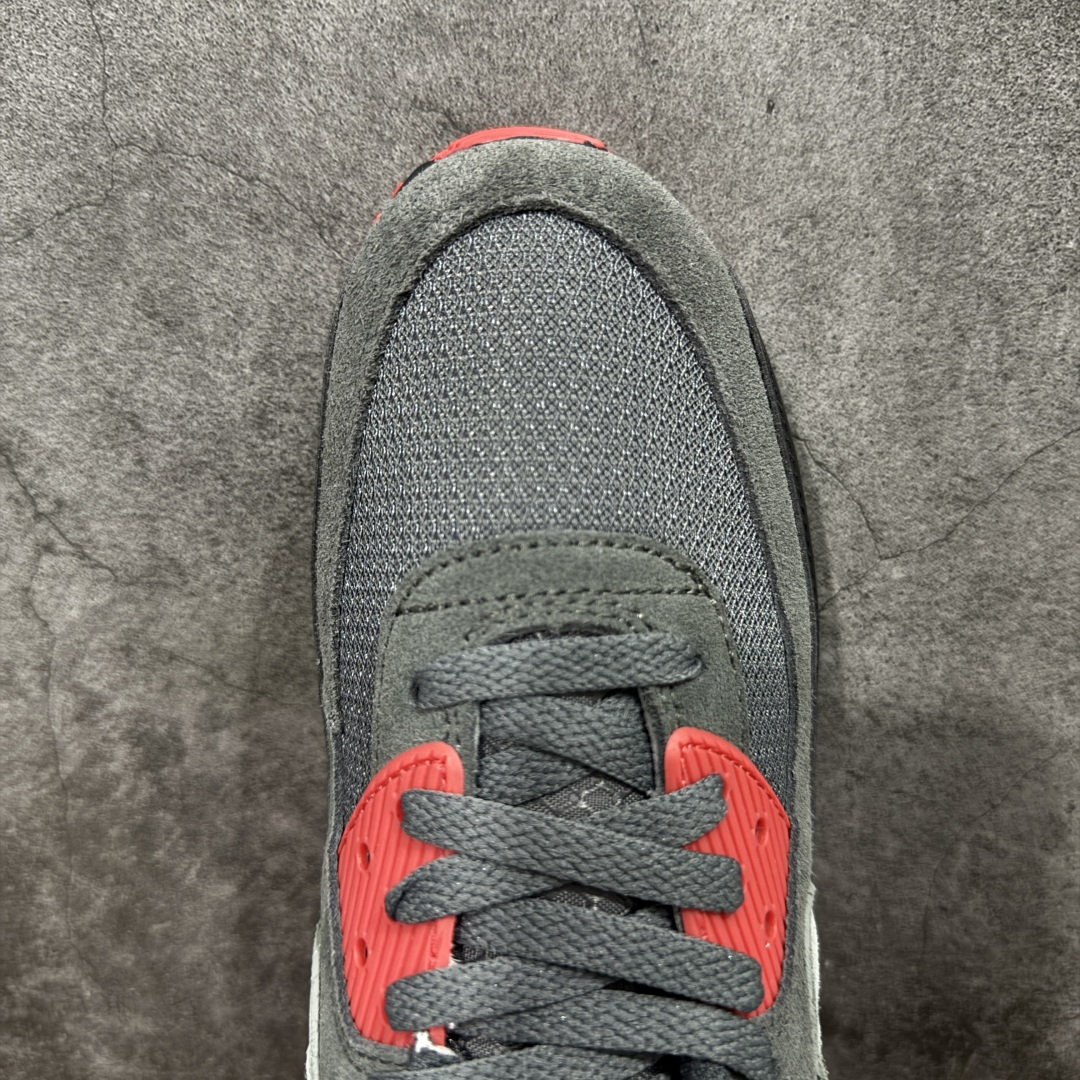 图片[5]-【顶级芯片版】Nike Air Max 90 舒适 复古 合成革减震防滑透气 低帮 休闲跑步鞋 黑灰红 DM0029-007 鞋舌标可扫码 海外欧州过验版 原纸版原楦头 顶级90款问市 开发数月 原版开发 多道QC质检 鞋型完美复刻 原厂级别工艺 正确色卡 正确气垫蓝光 正确大底 独家私模 采用进口头层牛皮拼接 定位高端市场 行业标杆工艺 尺码：40 40.5 41 42 42.5 43 44 44.5 45 46-选品中心