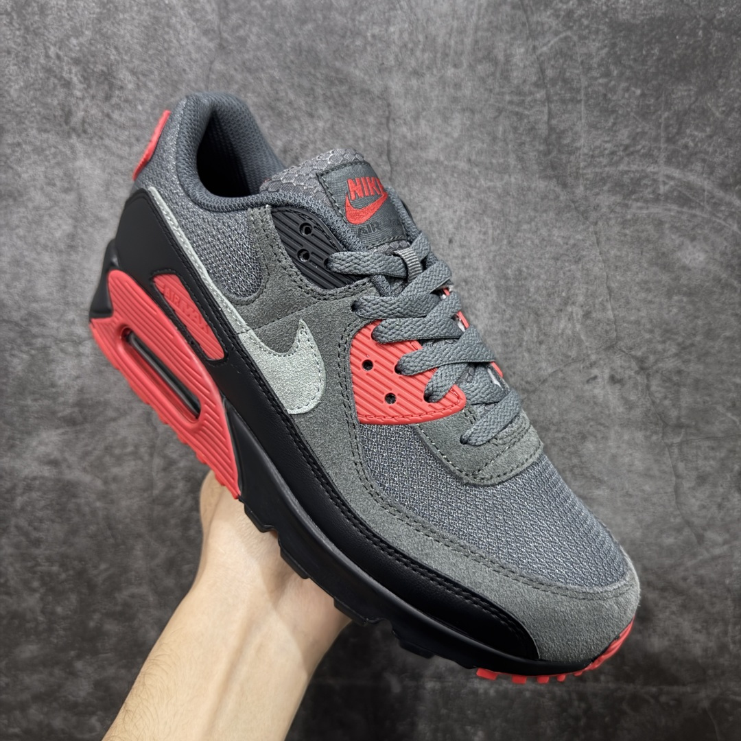 图片[3]-【顶级芯片版】Nike Air Max 90 舒适 复古 合成革减震防滑透气 低帮 休闲跑步鞋 黑灰红 DM0029-007 鞋舌标可扫码 海外欧州过验版 原纸版原楦头 顶级90款问市 开发数月 原版开发 多道QC质检 鞋型完美复刻 原厂级别工艺 正确色卡 正确气垫蓝光 正确大底 独家私模 采用进口头层牛皮拼接 定位高端市场 行业标杆工艺 尺码：40 40.5 41 42 42.5 43 44 44.5 45 46-选品中心