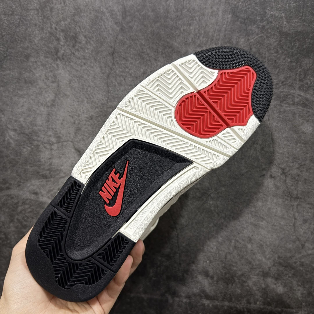 图片[9]-【纯原F版】Air Jordan AJ4 “Flight Club”Sail/Black-University Red 飞行俱乐部 IM4002-100 工厂全新出货 全新品质 原来的货都没了 懂得都懂 原楦原纸板同源开发 完美呈现乔4的版型 内侧正确双色网格 还原细节 正确气垫颜色 正确网格工艺 正确拉帮工艺 全鞋原装材料制作 原档案原模具打造 尺码：36-47.5-选品中心