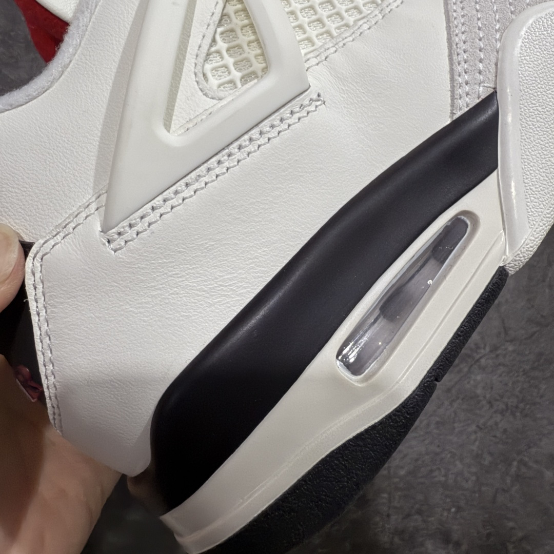 图片[3]-【纯原F版】Air Jordan AJ4 “Flight Club”Sail/Black-University Red 飞行俱乐部 IM4002-100 工厂全新出货 全新品质 原来的货都没了 懂得都懂 原楦原纸板同源开发 完美呈现乔4的版型 内侧正确双色网格 还原细节 正确气垫颜色 正确网格工艺 正确拉帮工艺 全鞋原装材料制作 原档案原模具打造 尺码：36-47.5-选品中心