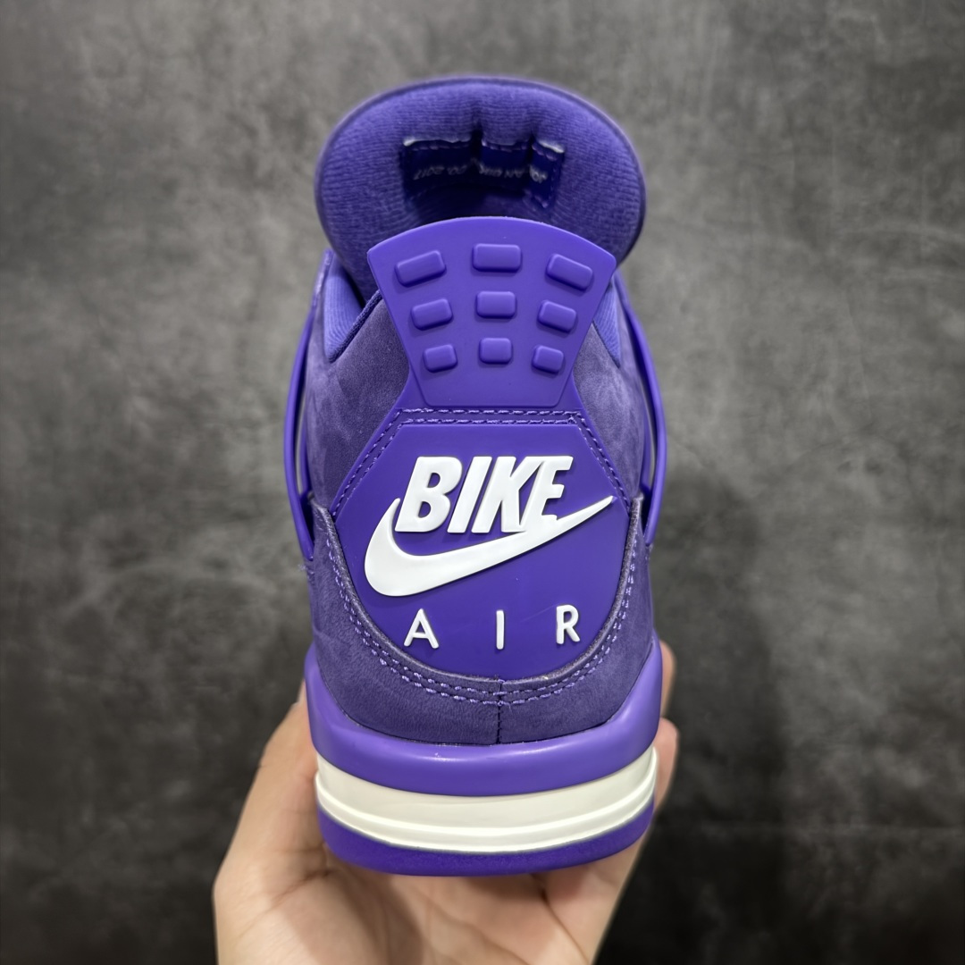图片[4]-【kz纯原版】Air Jordan 4 Retro AJ4 乔4紫色 HF4340-500 全新升级改良 顶级原厂麂皮绒感到位 原鞋原楦原纸板同源开发 完美呈现乔4的版型 内侧正确双色网格 还原细节 原厂皮料 正确气垫颜色 正确网格工艺 正确拉帮工艺 全鞋原装材料制作 原档案原模具打造 支持全方位与正品对比 尺码：36-48.5-选品中心
