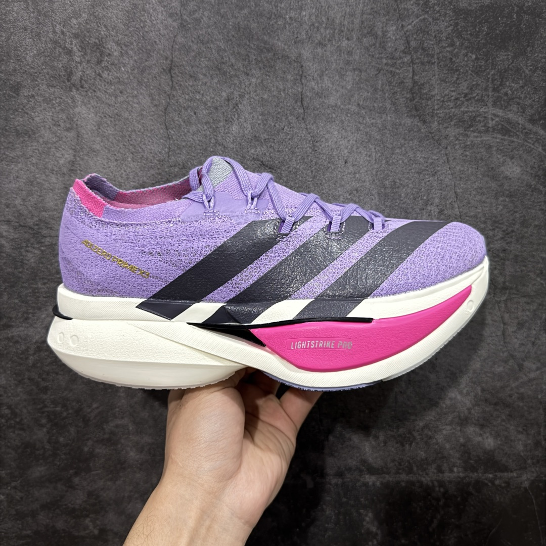 【组合底B版】adidas Adizero Prime X 3.0 Strung 舒适防滑耐磨 低帮 长跑短跑跑步鞋 男女同款 JQ2801 原鞋数据开版 带全掌碳板 碳柱 顶级发泡爆米花六层组合大底 跑步健身无忧 超高颜值 百搭款 尺码：36-45含半码-选品中心