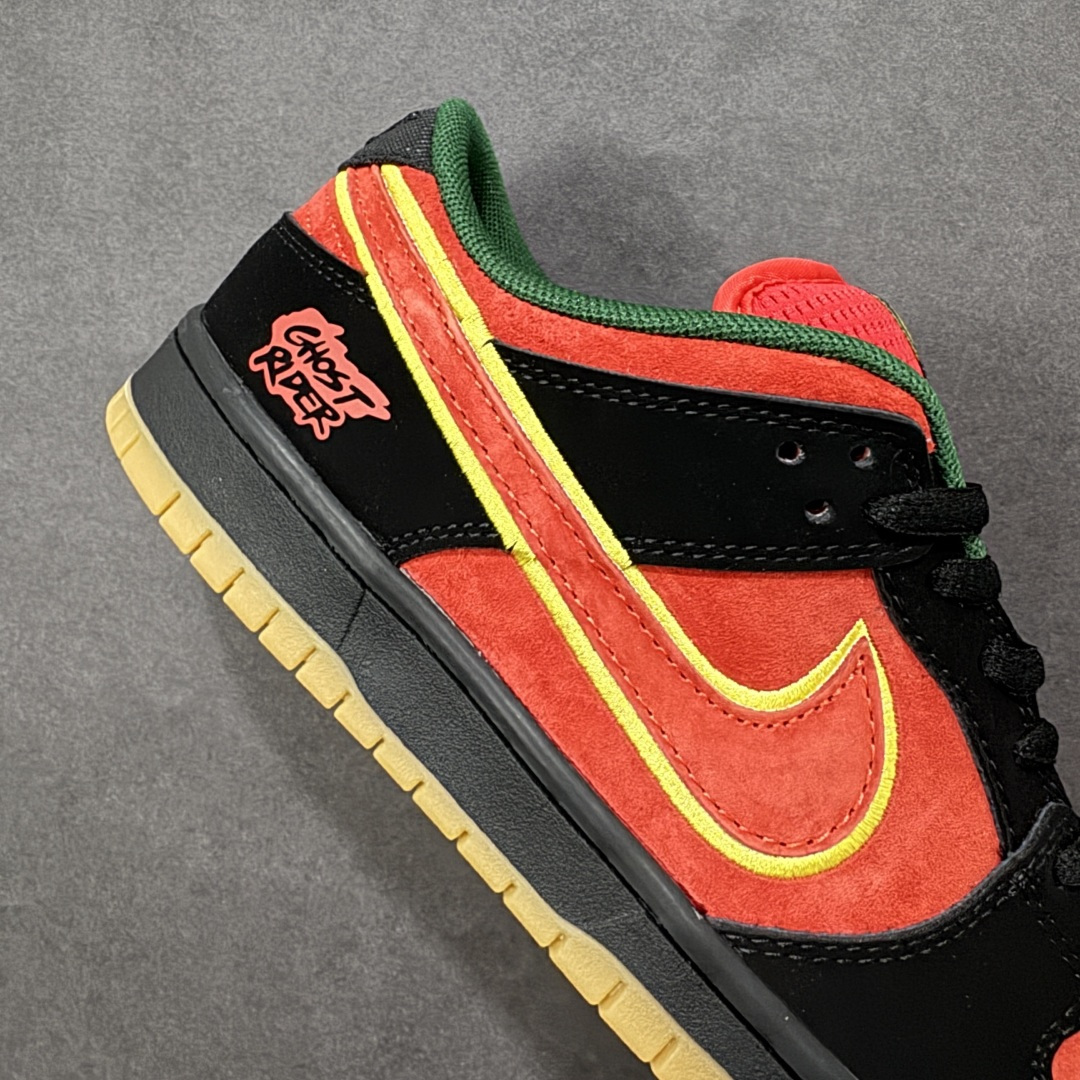 图片[6]-【公司级】Nike Dunk SB Low 黑红生胶 原装头层材料 独家版型蒸餾加工帶來的是更好的视觉和脚感体验大厂纯原品质出货 清洁度 电绣工艺 皮料切割干净无任何毛边 细节完美   货号：FZ1287-300  尺码：36 36.5 37.5 38 38.5 39 40 40.5 41 42 42.5 43 44 44.5 45-选品中心