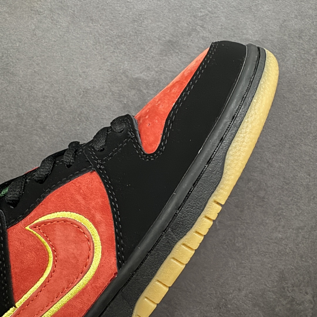 图片[5]-【公司级】Nike Dunk SB Low 黑红生胶 原装头层材料 独家版型蒸餾加工帶來的是更好的视觉和脚感体验大厂纯原品质出货 清洁度 电绣工艺 皮料切割干净无任何毛边 细节完美   货号：FZ1287-300  尺码：36 36.5 37.5 38 38.5 39 40 40.5 41 42 42.5 43 44 44.5 45-选品中心