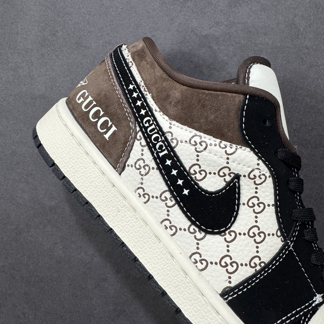 图片[6]-【定制版】Air Jordan 1 Low AJ1 乔1 “古驰联名—黑棕麂皮”高端定制 低帮复古篮球鞋 #定制鞋盒 大厂纯原品质出货 超高清洁度 皮料切割干净无任何毛边 细节完美 货号：LD8888-011 尺码：36 36.5 37.5 38 38.5 39 40 40.5 41 42 42.5 43 44 44.5 45-选品中心