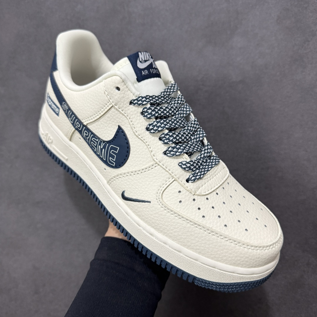 图片[3]-【定制版】Nike Air Force 1 \’07 Low “Supreme联名——字母雾霾蓝”空军一号 低帮 运动鞋 休闲鞋 折边针车 工艺难度大 原楦头原纸板 原装鞋盒 定制五金配件 内置全掌气垫 原厂鞋底 货号：LD1999-003 尺码：36 36.5 37.5 38 38.5 39 40 40.5 41 42 42.5 43 44 44.5 45-选品中心