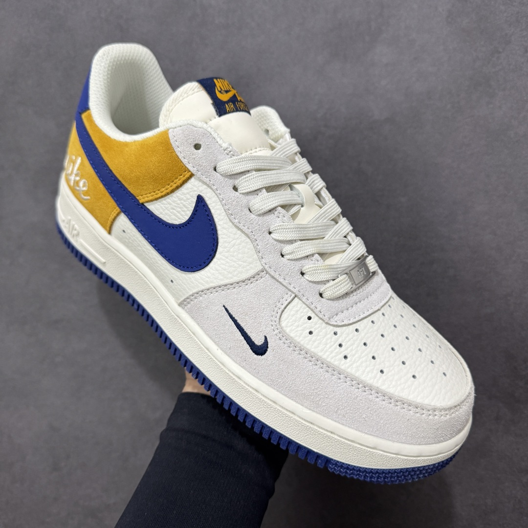 图片[3]-【定制版】NIke Air Force 1 \’07 Low 白灰棕蓝拼接 空军一号低帮 运动鞋 休闲鞋 折边针车 工艺难度大 原楦头原纸板 高端定制鞋盒 原厂鞋底 超高清洁度 细节完美 货号：HF2794-100 尺码：36 36.5 37.5 38 38.5 39 40 40.5 41 42 42.5 43 44 44.5 45 编码：HXSB310320-选品中心