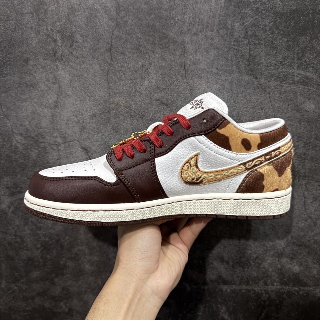 图片[2]-【H11纯原】Nike Air Jordan 1 LOW CNY AJ1 乔一 马年限定 新年款 精致防滑 低帮复古篮球鞋 男女同款 棕褐色 货号：IQ5321-121 尺码：35.5 36 36.5 37.5 38 38.5 39 40 40.5 41 42 42.5 43 44 45 46 47.5-选品中心