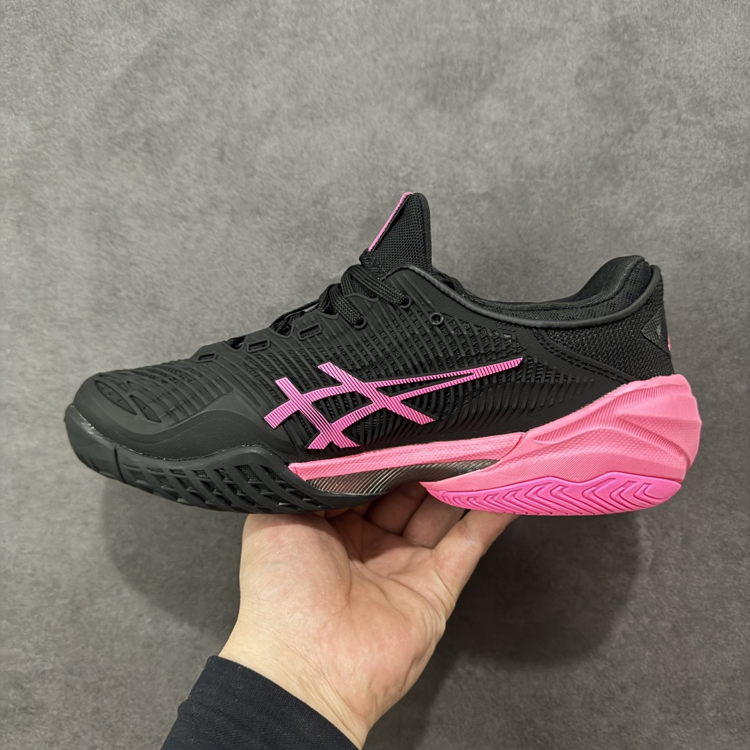 图片[2]-【公司级】Asics Court FF 3 织物合成革 防滑耐磨透气 低帮 网球鞋 COURT FF 3鞋面采用PU支撑裁片，提供了横向和纵向移动的灵活性的同时提升了足部移动时的稳定性；袜套式鞋口设计，提供很好的包裹性；分离式中足稳定片，改善扭转刚度，增加制动力和推进力；分离式后掌，增大触地面积之余，能够减少滑步耗时，降低身体负荷。 货号：1041A370-001 尺码：36-47 含半码 编码：FSB270280-选品中心