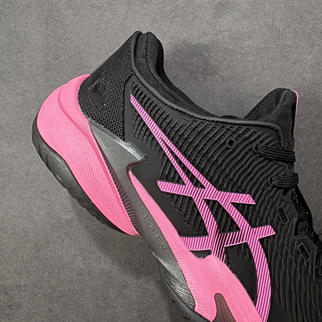 图片[6]-【公司级】Asics Court FF 3 织物合成革 防滑耐磨透气 低帮 网球鞋 COURT FF 3鞋面采用PU支撑裁片，提供了横向和纵向移动的灵活性的同时提升了足部移动时的稳定性；袜套式鞋口设计，提供很好的包裹性；分离式中足稳定片，改善扭转刚度，增加制动力和推进力；分离式后掌，增大触地面积之余，能够减少滑步耗时，降低身体负荷。 货号：1041A370-001 尺码：36-47 含半码 编码：FSB270280-选品中心