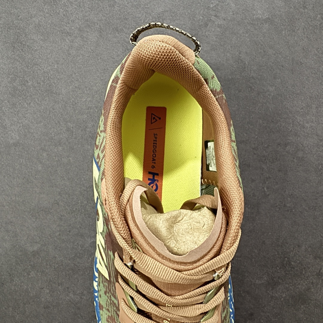 图片[7]-【公司级】HOKA M SPEEDGOAT 6 全新配色 HOKA ONE ONE是来自美国的跑步鞋知名品牌，创立于2009年，始终致力于为所有跑者提供更新、更好的跑步装备。相比常规跑鞋，HOKA ONE ONE特别研发使用性能独特的几何形跑鞋中底，此种鞋底更厚、更高、回弹性也更好，除了卓越的缓冲性能，它还能为各种阶段的跑者带来更具动 感、更加稳定的跑步体验。HOKA ONE ONE从设计之初就清楚意识到，要保证跑者步幅的均匀一致，双脚自然而然的运动至关重要 货号：1147791-MPLC 尺码：36 37 38 39 40 40.5 41 42 43 44 45 46 编码：FSB240250-选品中心
