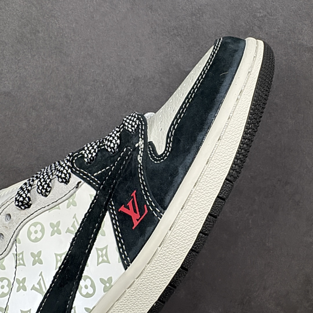 图片[5]-【定制版】Nike Air Jordan 1 x Travis Scott AJ1倒勾 乔一倒钩 ‘DIY’定制 耐克 低帮文化篮球鞋 完美品质出货 细节如图所示 鞋面切割工整 冲孔整齐干净 中底拉帮线 整体清洁度非常好 货号：CX5050-Y38 尺码：36 36.5 37.5 38 38.5 39 40 40.5 41 42 42.5 43 44 45 尺码：36～45B 编码：GLB320330-选品中心