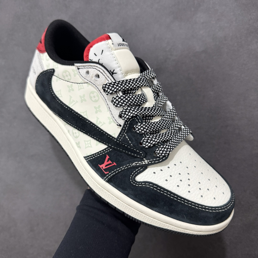 图片[3]-【定制版】Nike Air Jordan 1 x Travis Scott AJ1倒勾 乔一倒钩 ‘DIY’定制 耐克 低帮文化篮球鞋 完美品质出货 细节如图所示 鞋面切割工整 冲孔整齐干净 中底拉帮线 整体清洁度非常好 货号：CX5050-Y38 尺码：36 36.5 37.5 38 38.5 39 40 40.5 41 42 42.5 43 44 45 尺码：36～45B 编码：GLB320330-选品中心