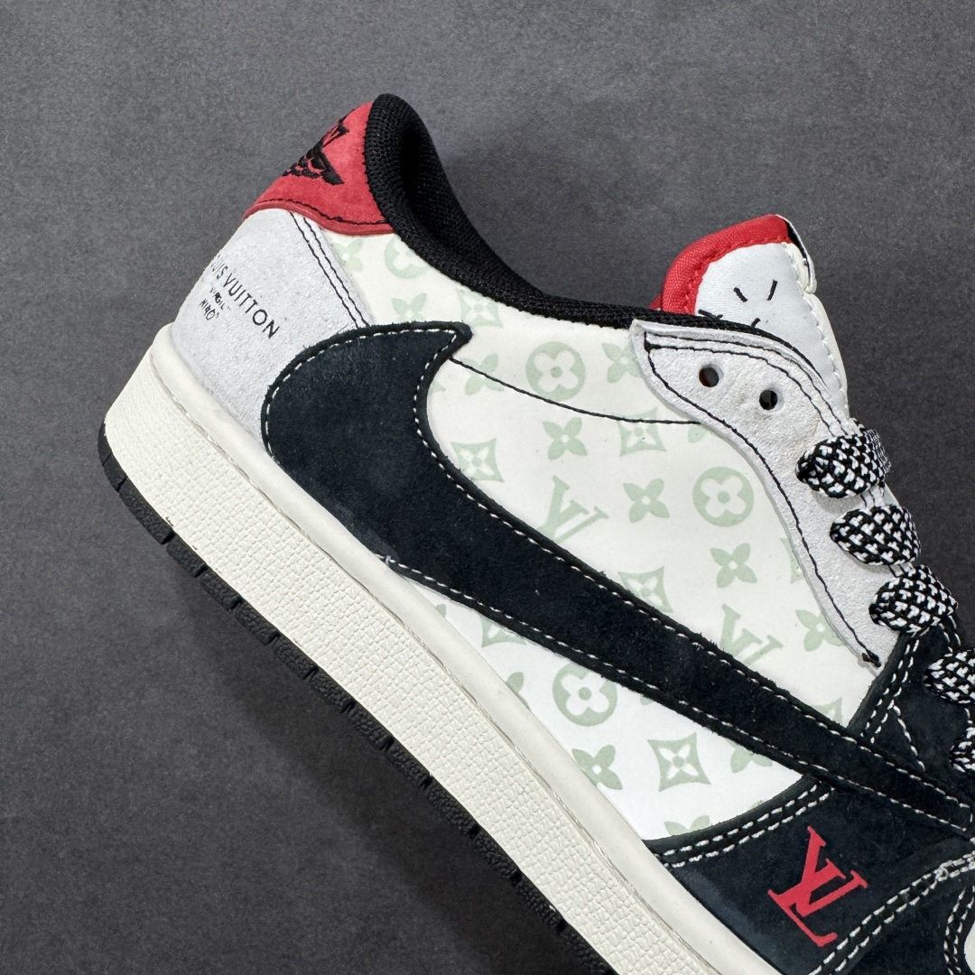 图片[6]-【定制版】Nike Air Jordan 1 x Travis Scott AJ1倒勾 乔一倒钩 ‘DIY’定制 耐克 低帮文化篮球鞋 完美品质出货 细节如图所示 鞋面切割工整 冲孔整齐干净 中底拉帮线 整体清洁度非常好 货号：CX5050-Y38 尺码：36 36.5 37.5 38 38.5 39 40 40.5 41 42 42.5 43 44 45 尺码：36～45B 编码：GLB320330-选品中心