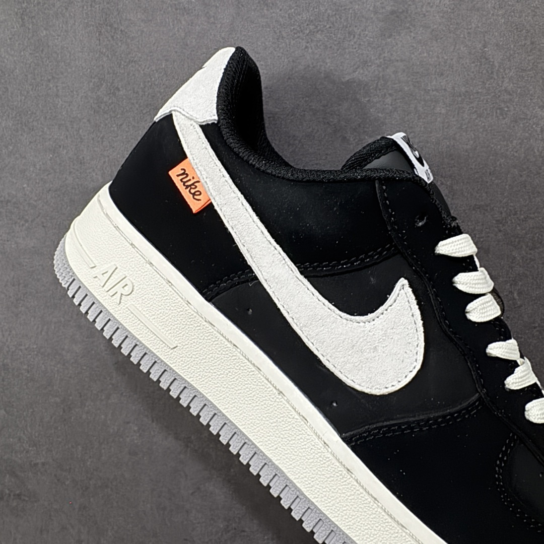 图片[6]-【定制版】NIke Air Force 1 \’07 Low 墨黑灰白 空军一号低帮 运动鞋 休闲鞋 折边针车 工艺难度大 原楦头原纸板 高端定制鞋盒 原厂鞋底 超高清洁度 细节完美 货号：FQ3544-001 尺码：36 36.5 37.5 38 38.5 39 40 40.5 41 42 42.5 43 44 44.5 45 编码：HXSB310320-选品中心
