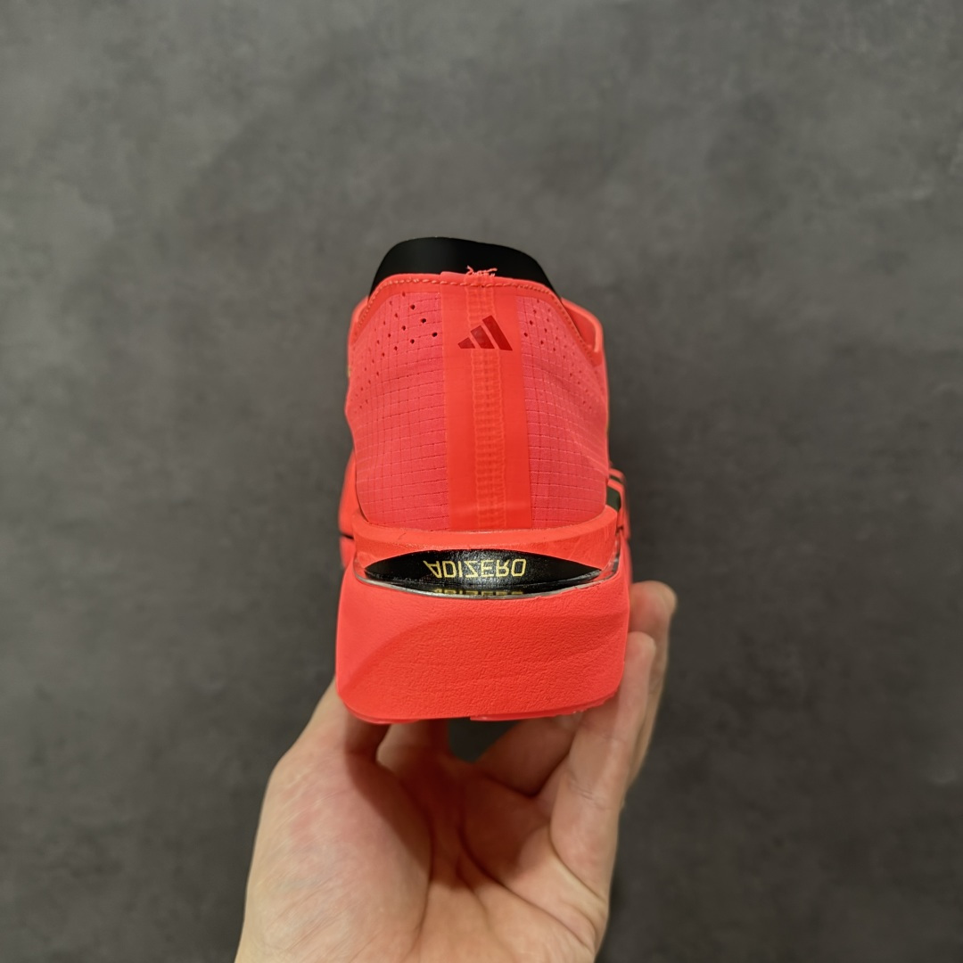 图片[4]-【TD版本】Adidas ADIZERO ADIOS 5 M 马拉松竞速专业跑鞋 CELERMESH针织网面非常轻薄 纤维间的缝隙很大 可以保证跑步时的透气、排汗效果 鞋舌直接与两侧的内衬和鞋底连接在一起 在跑步过程中不会被鞋舌的左右移动所困扰 在标准鞋带孔的基础上再拓宽一组鞋带孔 适合不同脚型的需求 突破性 EnergyRods 技术，有助于跑者实现更好的成绩 中底独特的LIGHTSTRIKE PRO泡棉材质 微弹感觉在跑步过程中给予了良好的支撑体验 对于顶级精英和高水平进阶跑者来说 ADIOS PRO是一双值得信赖的竞速比赛用鞋 货号：K18294 尺码：36 36²/₃ 37¹/₃ 38 38²/₃ 39¹/₃ 40 40²/₃ 41¹/₃ 42 42²/₃ 43¹/₃ 44 44²/₃ 45¹/₃ 编码：XSB250260-选品中心