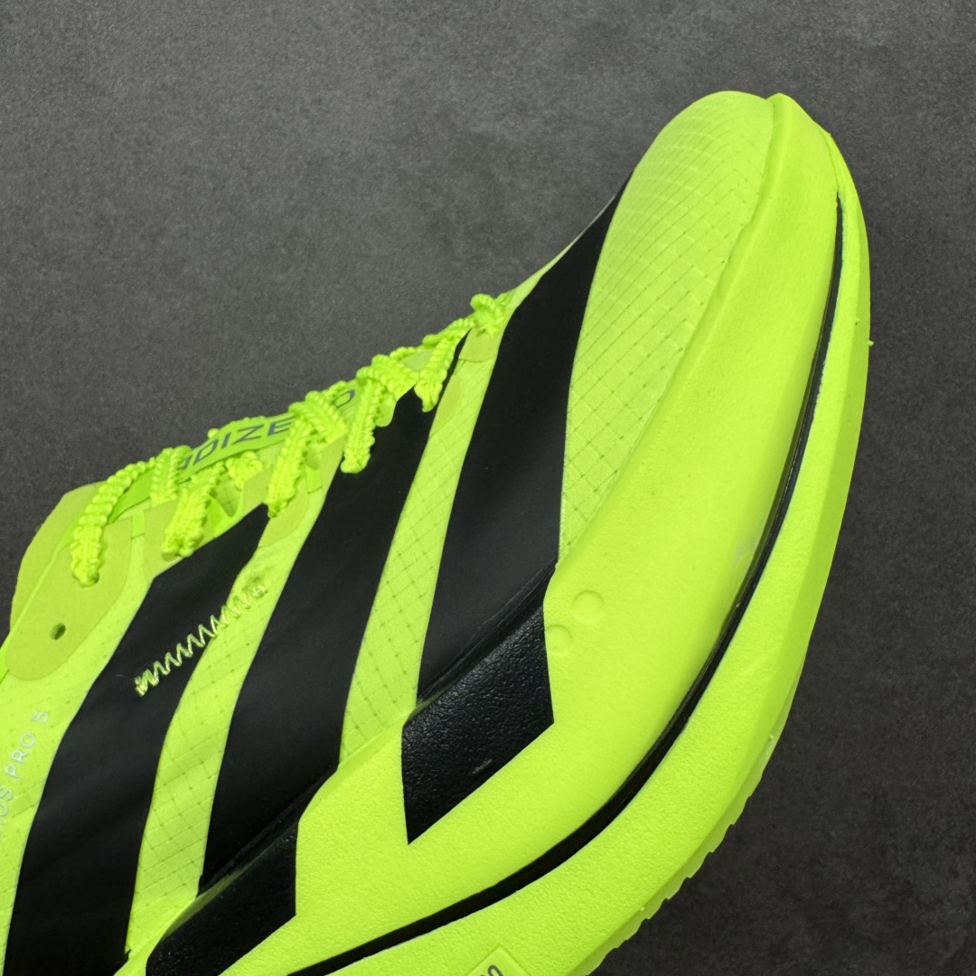 图片[5]-【TD版本】Adidas ADIZERO ADIOS 5 M 马拉松竞速专业跑鞋 CELERMESH针织网面非常轻薄 纤维间的缝隙很大 可以保证跑步时的透气、排汗效果 鞋舌直接与两侧的内衬和鞋底连接在一起 在跑步过程中不会被鞋舌的左右移动所困扰 在标准鞋带孔的基础上再拓宽一组鞋带孔 适合不同脚型的需求 突破性 EnergyRods 技术，有助于跑者实现更好的成绩 中底独特的LIGHTSTRIKE PRO泡棉材质 微弹感觉在跑步过程中给予了良好的支撑体验 对于顶级精英和高水平进阶跑者来说 ADIOS PRO是一双值得信赖的竞速比赛用鞋 货号：K18297 尺码：36 36²/₃ 37¹/₃ 38 38²/₃ 39¹/₃ 40 40²/₃ 41¹/₃ 42 42²/₃ 43¹/₃ 44 44²/₃ 45¹/₃ 编码：XSB250260-选品中心