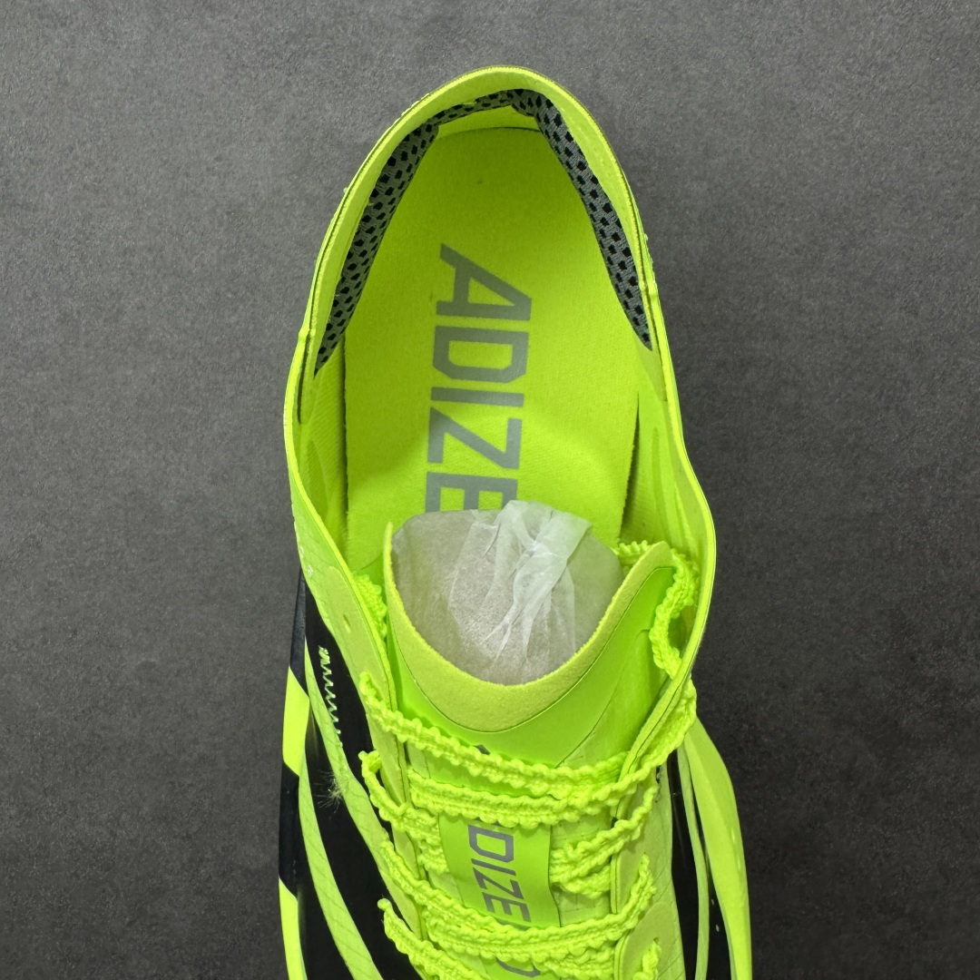 图片[7]-【TD版本】Adidas ADIZERO ADIOS 5 M 马拉松竞速专业跑鞋 CELERMESH针织网面非常轻薄 纤维间的缝隙很大 可以保证跑步时的透气、排汗效果 鞋舌直接与两侧的内衬和鞋底连接在一起 在跑步过程中不会被鞋舌的左右移动所困扰 在标准鞋带孔的基础上再拓宽一组鞋带孔 适合不同脚型的需求 突破性 EnergyRods 技术，有助于跑者实现更好的成绩 中底独特的LIGHTSTRIKE PRO泡棉材质 微弹感觉在跑步过程中给予了良好的支撑体验 对于顶级精英和高水平进阶跑者来说 ADIOS PRO是一双值得信赖的竞速比赛用鞋 货号：K18297 尺码：36 36²/₃ 37¹/₃ 38 38²/₃ 39¹/₃ 40 40²/₃ 41¹/₃ 42 42²/₃ 43¹/₃ 44 44²/₃ 45¹/₃ 编码：XSB250260-选品中心
