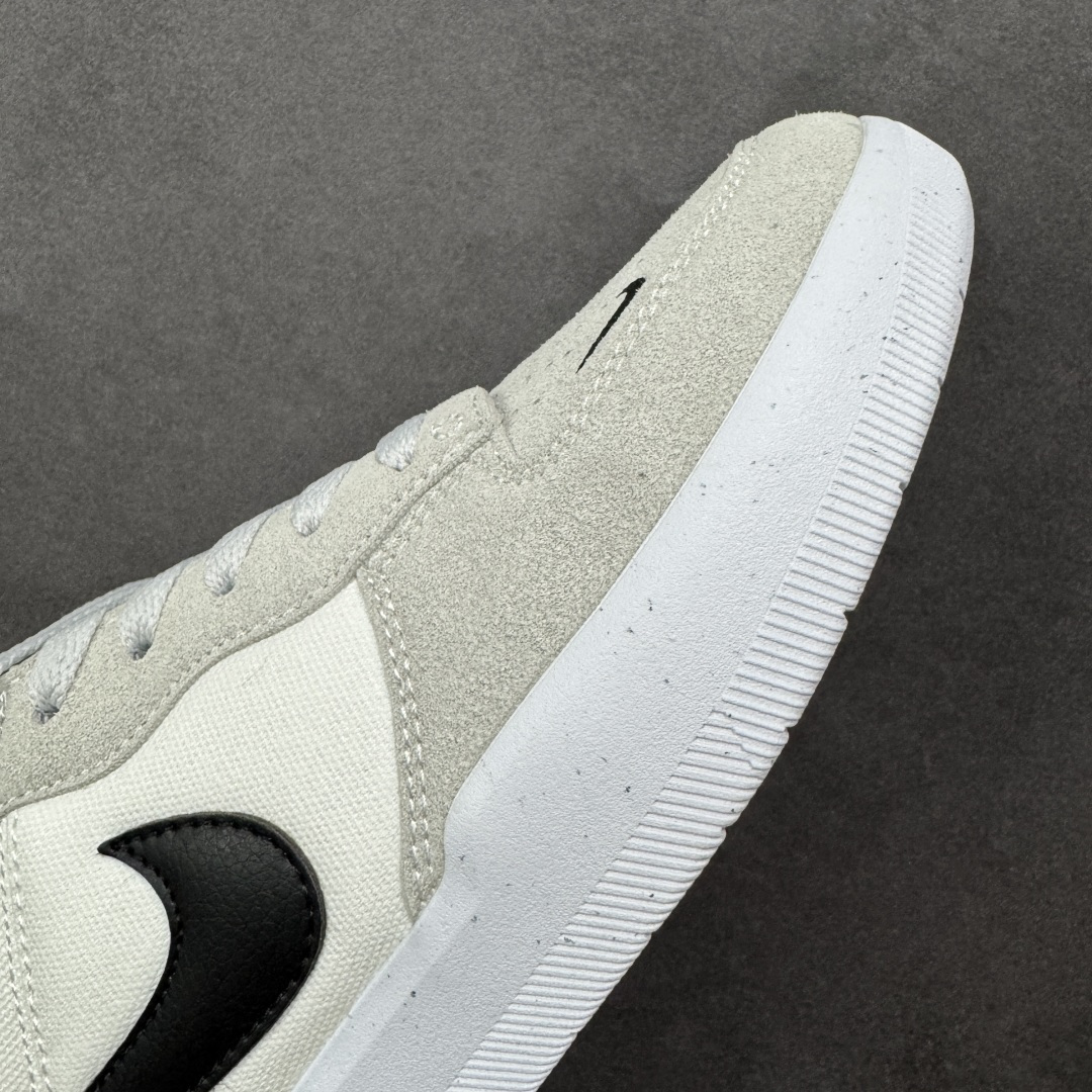 图片[5]-【公司级】Nike SB Force 58 是一款结合了经典篮球元素与滑板功能的鞋款。鞋身采用帆布、麂皮与冲孔细节，致敬传统篮球风格，呈现出复古又时尚的外观。加厚鞋舌设计提升穿着舒适度，内侧弹性衬布提供稳固贴合感，即使鞋带松脱也能保持鞋子贴合脚型。全新杯式外底设计兼顾耐久性与灵活性，减少磨合时间，提升滑板体验。鞋底Tri-Star纹理提供出色的抓地力和灵敏脚感。 货号：CZ2959-003 尺码：36 36.5 37.5 38 38.5 39 40 40.5 41 42 42.5 43 44 45 编码：XSB220230-选品中心