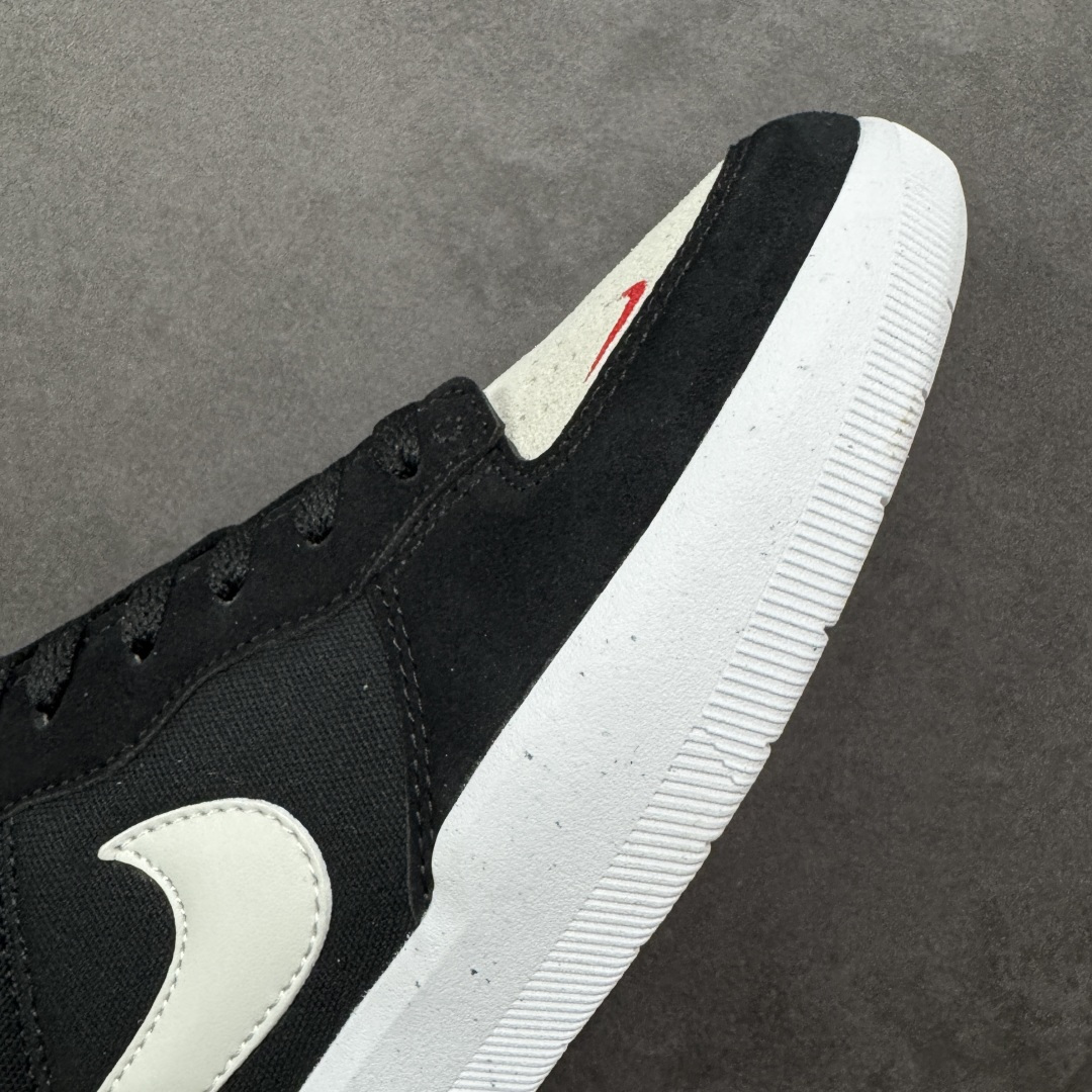 图片[5]-【公司级】Nike SB Force 58 是一款结合了经典篮球元素与滑板功能的鞋款。鞋身采用帆布、麂皮与冲孔细节，致敬传统篮球风格，呈现出复古又时尚的外观。加厚鞋舌设计提升穿着舒适度，内侧弹性衬布提供稳固贴合感，即使鞋带松脱也能保持鞋子贴合脚型。全新杯式外底设计兼顾耐久性与灵活性，减少磨合时间，提升滑板体验。鞋底Tri-Star纹理提供出色的抓地力和灵敏脚感。 货号：CZ2959-002 尺码：36 36.5 37.5 38 38.5 39 40 40.5 41 42 42.5 43 44 45 编码：XSB220230-选品中心