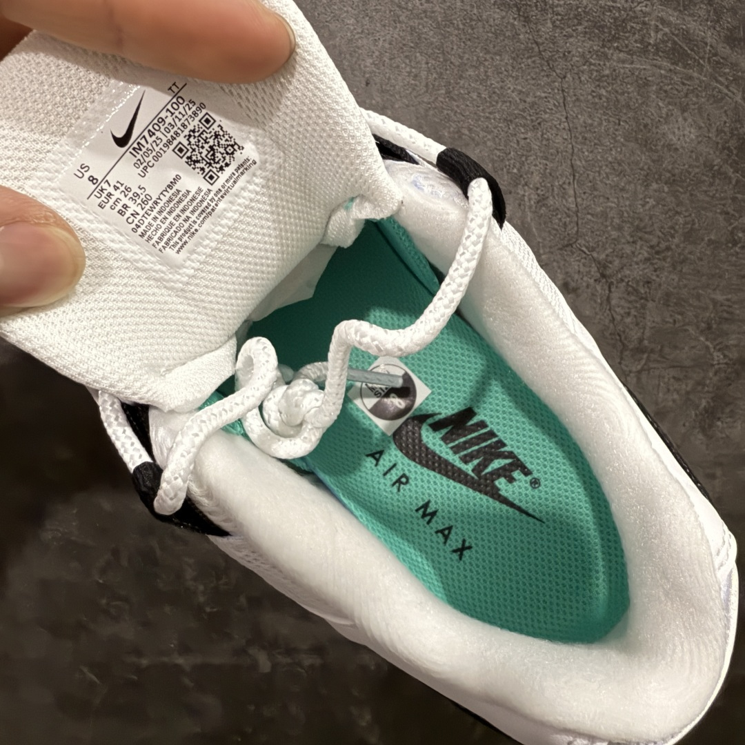 图片[6]-【KZ2.0版本】Nike Air Max 95 白黑绿 货号：IM7409-100 纯原大厂生产线出品 原厂材料 原厂楦头 市场正确版本 区分错版 尺码：40 41 42 43 44 45 46 47.5 48 48.5-选品中心