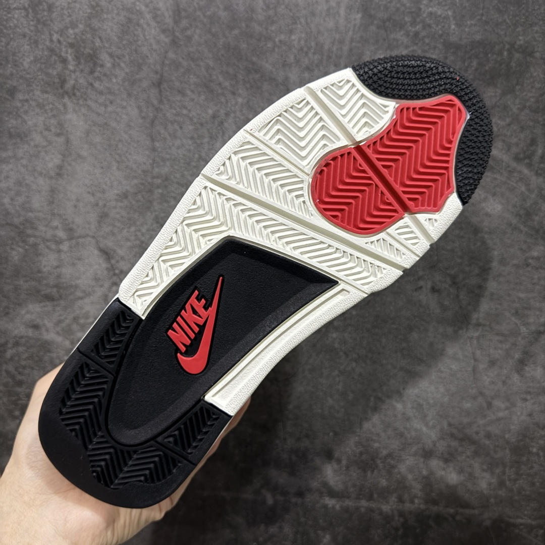 图片[9]-【纯原KZ版】Air Jordan AJ4 “Flight Club”Sail/Black-University Red 飞行俱乐部 IM4002-100 纯原大厂出品 全新品质 原楦原纸板同源开发 完美呈现乔4的版型 内侧正确双色网格 还原细节 正确气垫颜色 正确网格工艺 正确拉帮工艺 全鞋原装材料制作 原档案原模具打造 尺码：36-48.5-选品中心