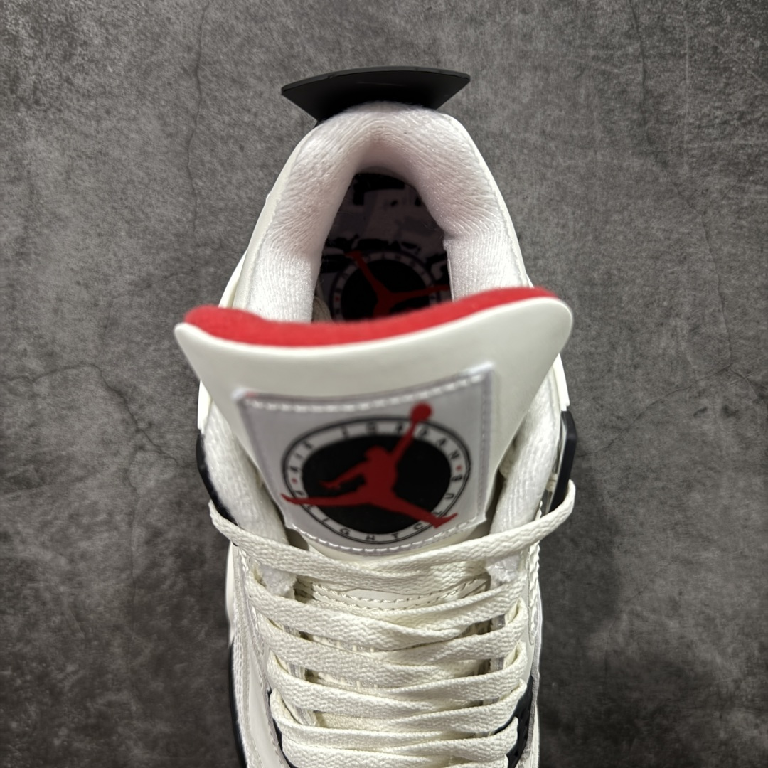 图片[8]-【纯原KZ版】Air Jordan AJ4 “Flight Club”Sail/Black-University Red 飞行俱乐部 IM4002-100 纯原大厂出品 全新品质 原楦原纸板同源开发 完美呈现乔4的版型 内侧正确双色网格 还原细节 正确气垫颜色 正确网格工艺 正确拉帮工艺 全鞋原装材料制作 原档案原模具打造 尺码：36-48.5-选品中心