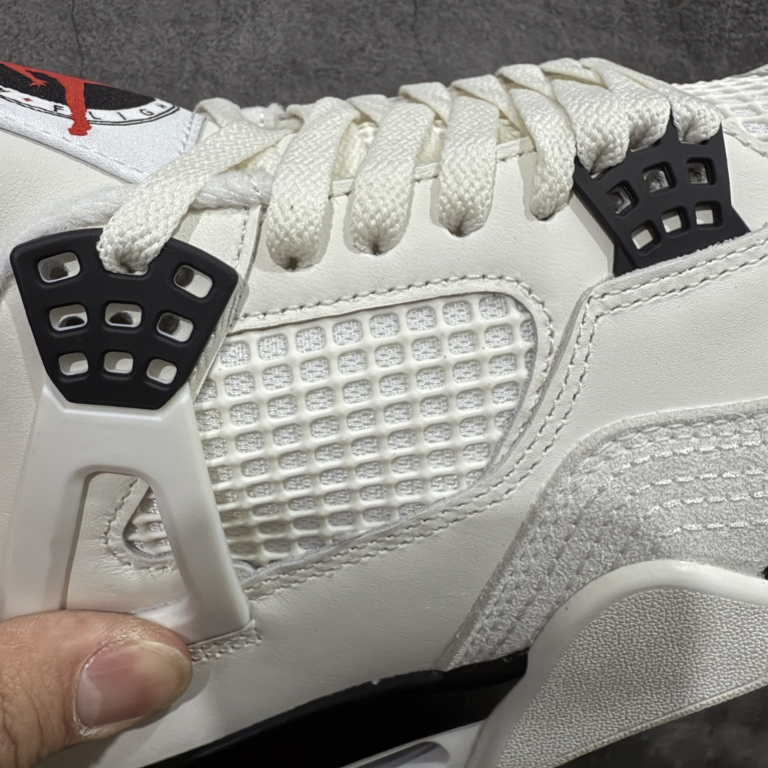图片[4]-【纯原KZ版】Air Jordan AJ4 “Flight Club”Sail/Black-University Red 飞行俱乐部 IM4002-100 纯原大厂出品 全新品质 原楦原纸板同源开发 完美呈现乔4的版型 内侧正确双色网格 还原细节 正确气垫颜色 正确网格工艺 正确拉帮工艺 全鞋原装材料制作 原档案原模具打造 尺码：36-48.5-选品中心