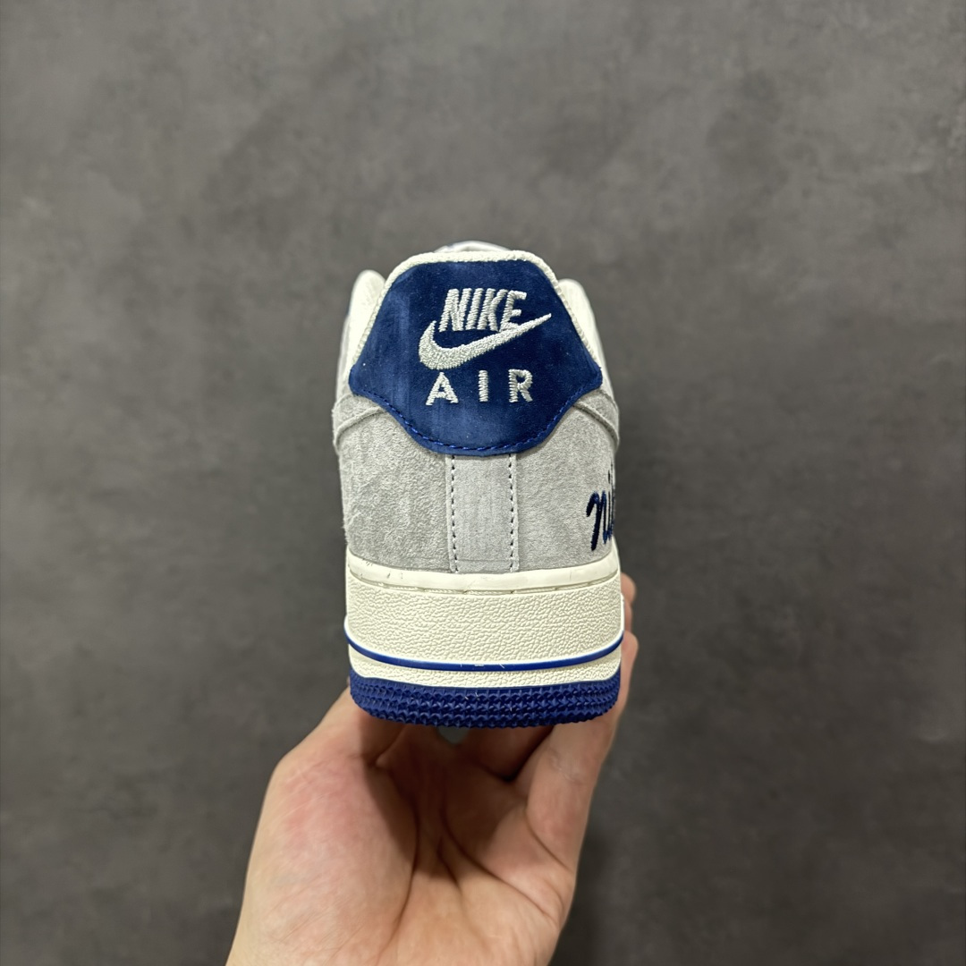 图片[4]-【定制版】Nike Air Force 1\’07 Low 白灰蓝拼接 空军一号低帮休闲板鞋 HM3703-161  #原楦头原纸板 高端定制鞋盒 原厂鞋底 超高清洁度 细节完美  尺码：36 36.5 37.5 38 38.5 39 40 40.5 41 42 42.5 43 44 44.5 45-选品中心