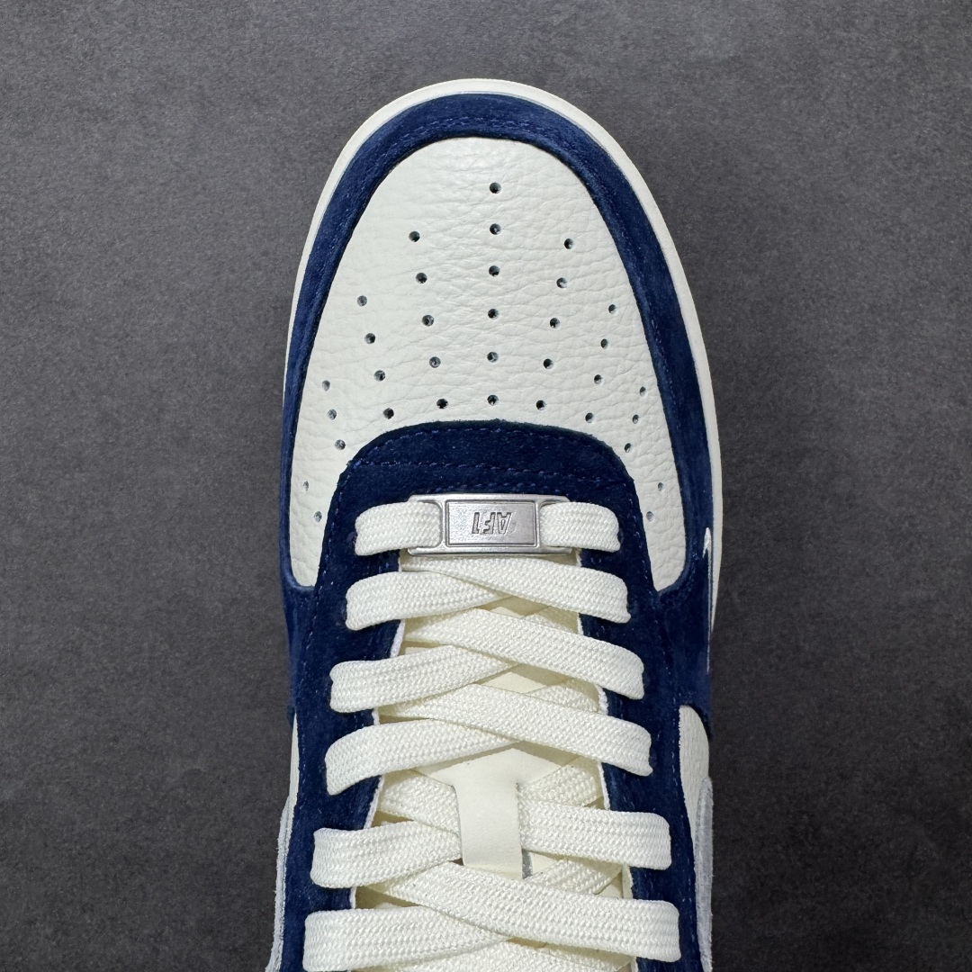 图片[8]-【定制版】Nike Air Force 1\’07 Low 白灰蓝拼接 空军一号低帮休闲板鞋 HM3703-161  #原楦头原纸板 高端定制鞋盒 原厂鞋底 超高清洁度 细节完美  尺码：36 36.5 37.5 38 38.5 39 40 40.5 41 42 42.5 43 44 44.5 45-选品中心