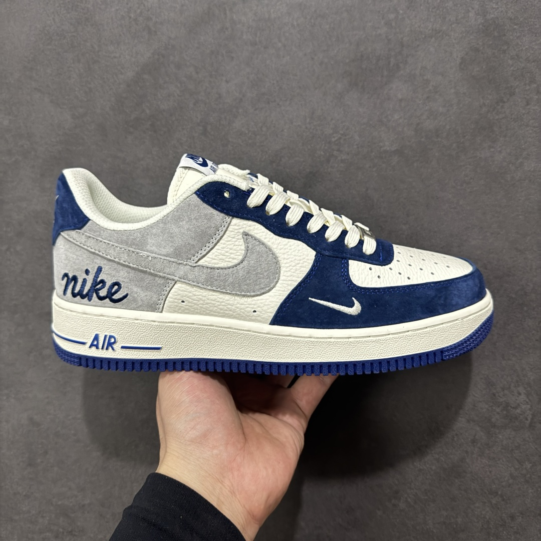 【定制版】Nike Air Force 1\'07 Low 白灰蓝拼接 空军一号低帮休闲板鞋 HM3703-161  #原楦头原纸板 高端定制鞋盒 原厂鞋底 超高清洁度 细节完美  尺码：36 36.5 37.5 38 38.5 39 40 40.5 41 42 42.5 43 44 44.5 45-选品中心