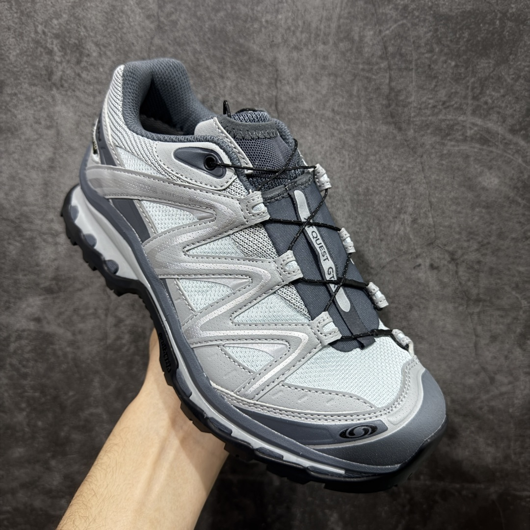 图片[3]-【巅峰升级版】Salomon XT-QUEST ADV 萨洛蒙情侣款户外机能鞋 灰绿色 491276 全新工厂出品 升级品质 全鞋改进为原厂一致材料打造 全新修长鞋型 版型正 全新玻璃冲刀 清洁度提升 中底带数字钢印 网面与鞋头材料校对一致无色差 鞋盒同步原版牛皮纸鞋盒 鞋头处添加☯️太极标 细节多次修改校正 坚持同步原版无差别 终端优势供应 尺码：36 36.5 37.5 38 38.5 39 40 40.5 41 42 42.5 43 44 44.5 45-选品中心