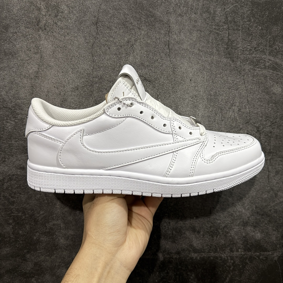 【XE纯原】Travis Scott x Air Jordan AJ1 Low OG SP TS联名倒钩低帮纯白 TD1228-111 原材料偏硬头层皮料 国内一线头部知名大厂出品 高端外贸零售专供品质 版型细节完美 原鞋原楦头纸板开发 原厂防尘纸 极致一眼正品既视感 尺码：36-47.5-选品中心