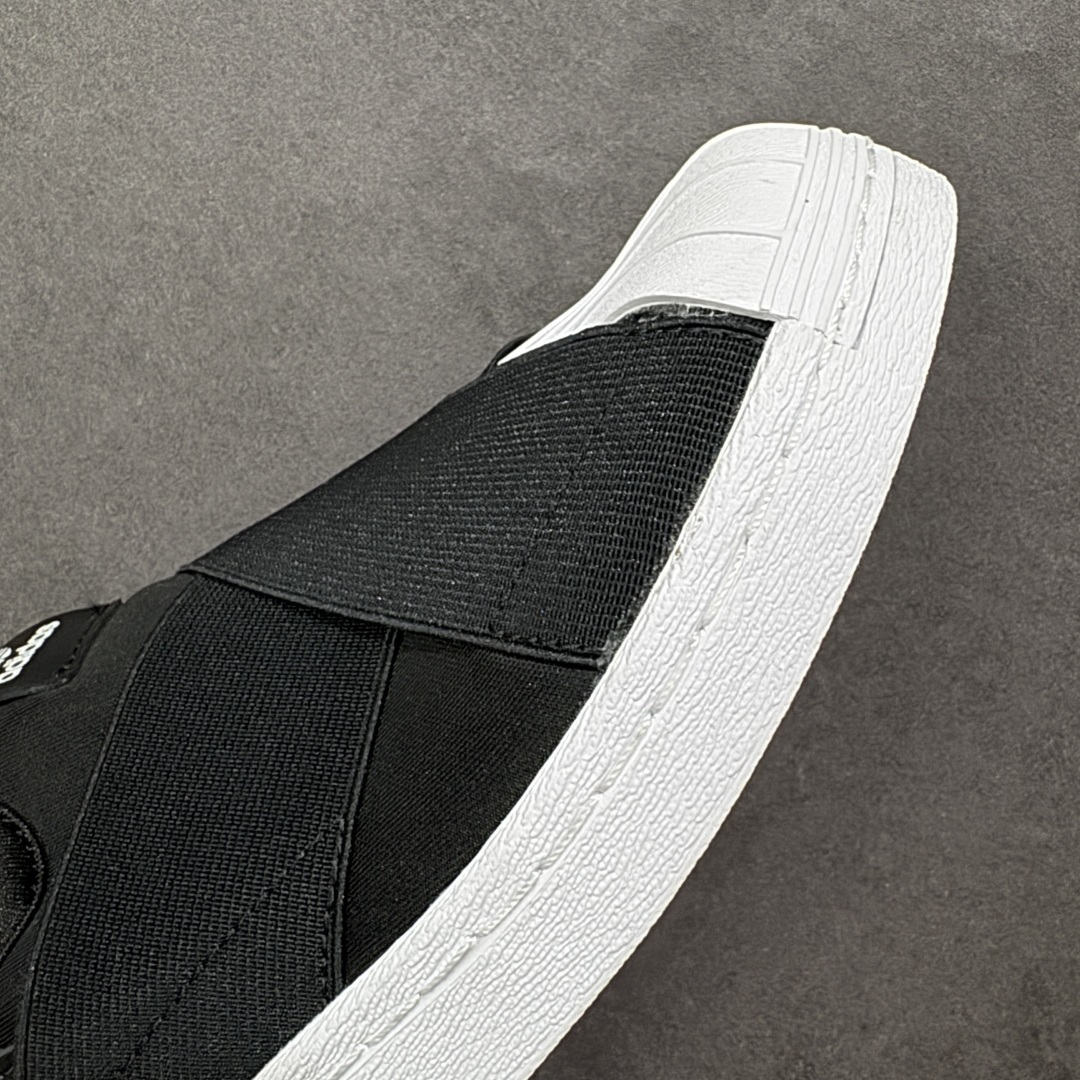 图片[5]-【公司级】AD 三叶草 Originals Superstar Slip on贝壳头绑带一脚蹬经典百搭休闲运动板鞋 货号：S81337 尺码：35-44带半码 编码：YBA180190-选品中心