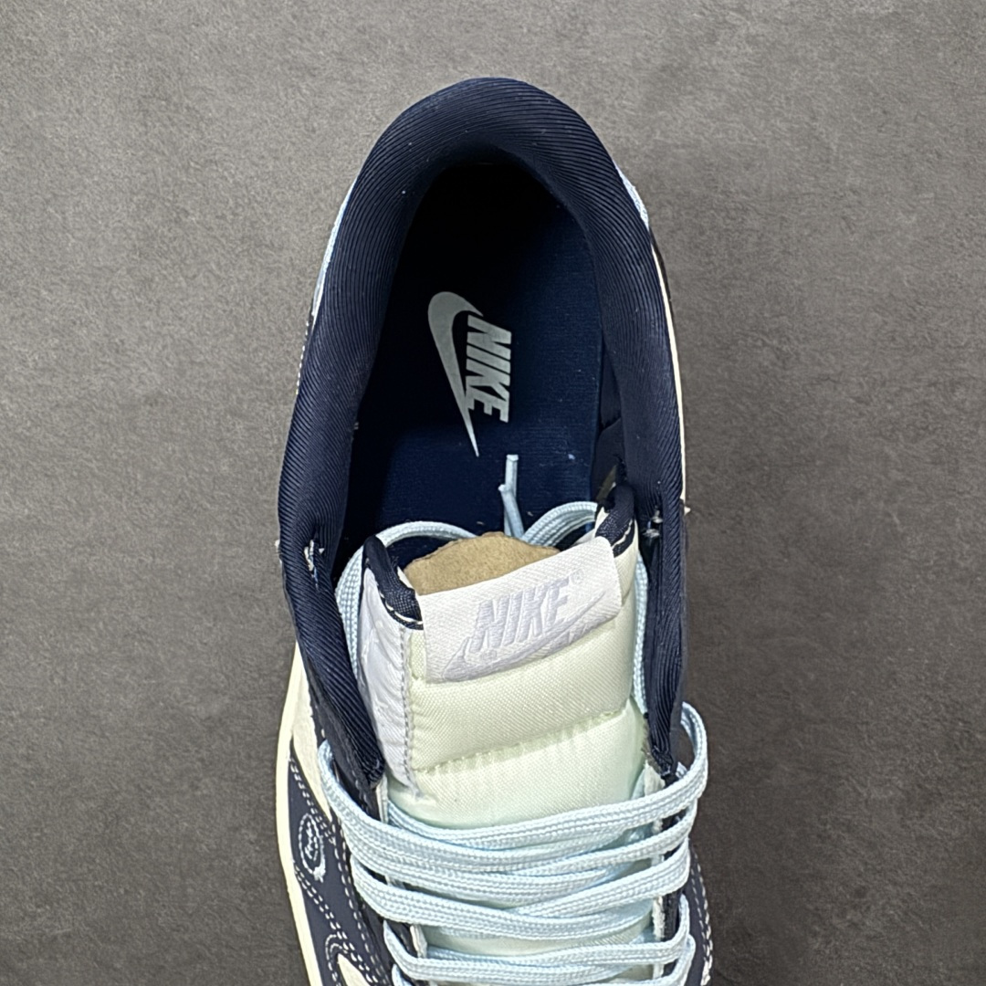 图片[7]-【定制版】Travis Scott x Jordan 1 Low “香奈儿联名——鬼脸牛仔米蓝” 高端定制 乔丹倒勾低帮休闲板鞋 大厂纯原品质出货 纯正版型 定制鞋盒 皮料切割干净无任何毛边 细节完美 超高清洁度 货号：DD7866-106 尺码：36 36.5 37.5 38 38.5 39 40 40.5 41 42 42.5 43 44 44.5 45 编码：HXSB330340-选品中心