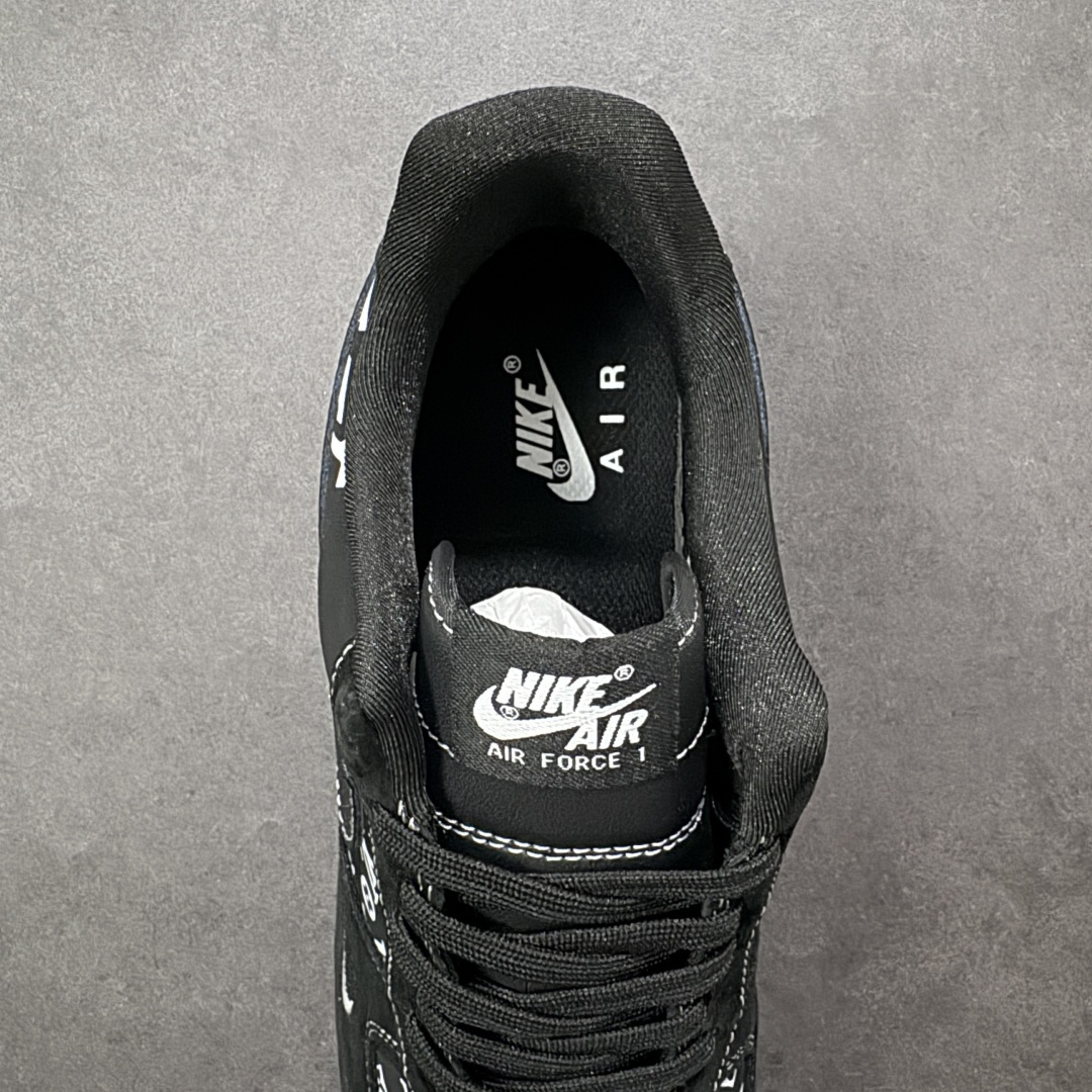 图片[7]-【定制版】Nike Air Force 1\’07 Low LV联名 黑色 空军一号低帮休闲板鞋  #全黑鞋身打底，满印的LV经典老花与标志性LV字母图腾错落交织，黑白撞色打破沉闷，小勾标细节暗藏巧思，Air气垫大底延续AF1的舒适脚感。 货号：SS1979-001  尺码：36 36.5 37.5 38 38.5 39 40 40.5 41 42 42.5 43 44 44.5 45-选品中心