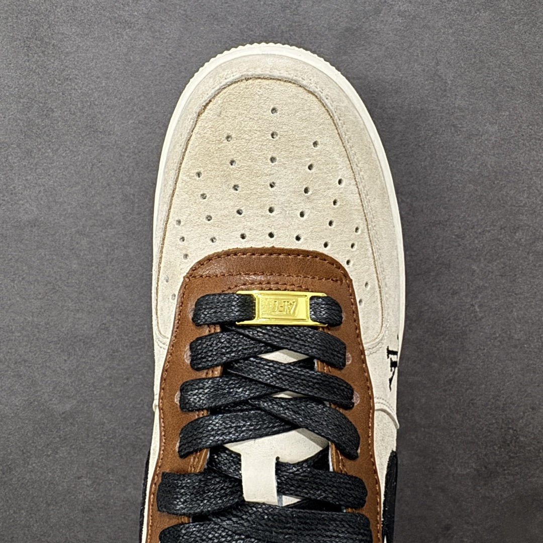 图片[8]-【定制版】NIke Air Force 1 \’07 Low “LV联名–奶茶焦糖” 空军一号低帮 运动鞋 休闲鞋 折边针车 工艺难度大 原楦头原纸板 高端定制鞋盒 原厂鞋底 超高清洁度 细节完美 货号：FQ3546-100 尺码：36 36.5 37.5 38 38.5 39 40 40.5 41 42 42.5 43 44 44.5 45 编码：HXSB310320-选品中心