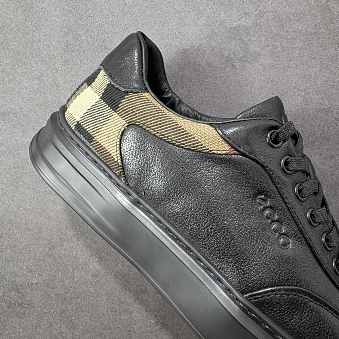 图片[6]-【广东纯原版本】Ecco 爱步街头趣闯系列 格子布拼接百搭简约时尚休闲板鞋 #牛皮鞋面 纹理自然 细腻柔软 鞋面防泼水薄膜 给你贴心保护 PU中底，橡胶大底 抓地力强 具有良好的防滑耐磨性 休闲百搭 简约利落 货号：596534-01001 尺码：38 39 40 41 42 43 44 皮鞋码-选品中心